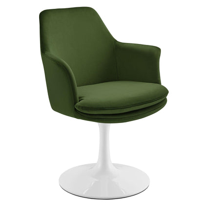 Lippa Performance Velvet Swivel Dining Armchair by Modway FredCo