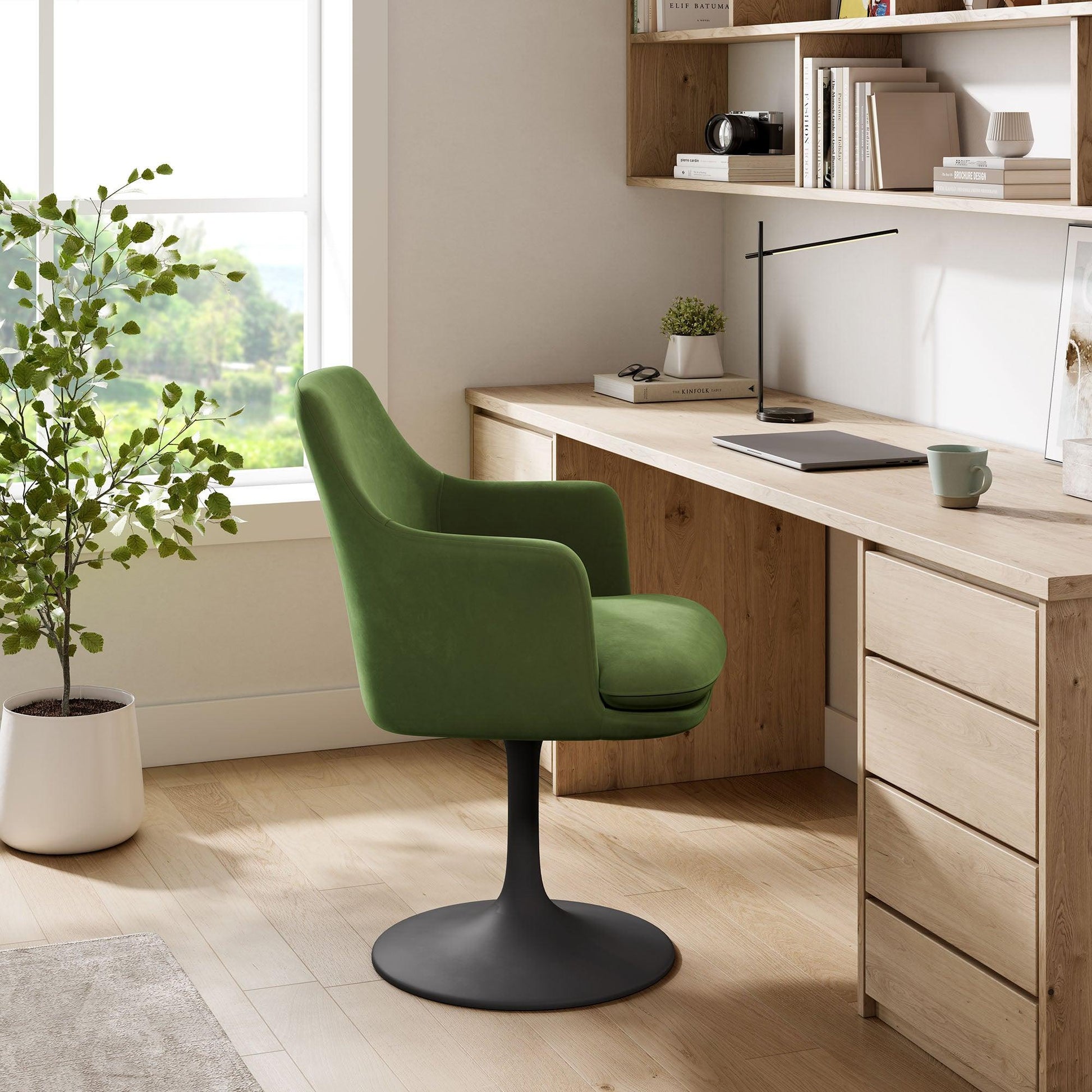 Lippa Performance Velvet Swivel Dining Armchair by Modway FredCo