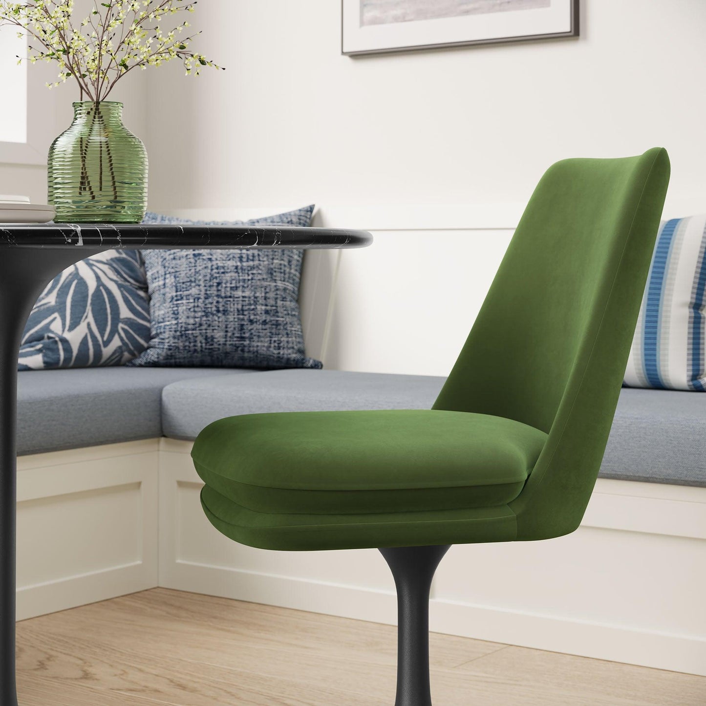 Lippa Performance Velvet Swivel Dining Chair by Modway FredCo