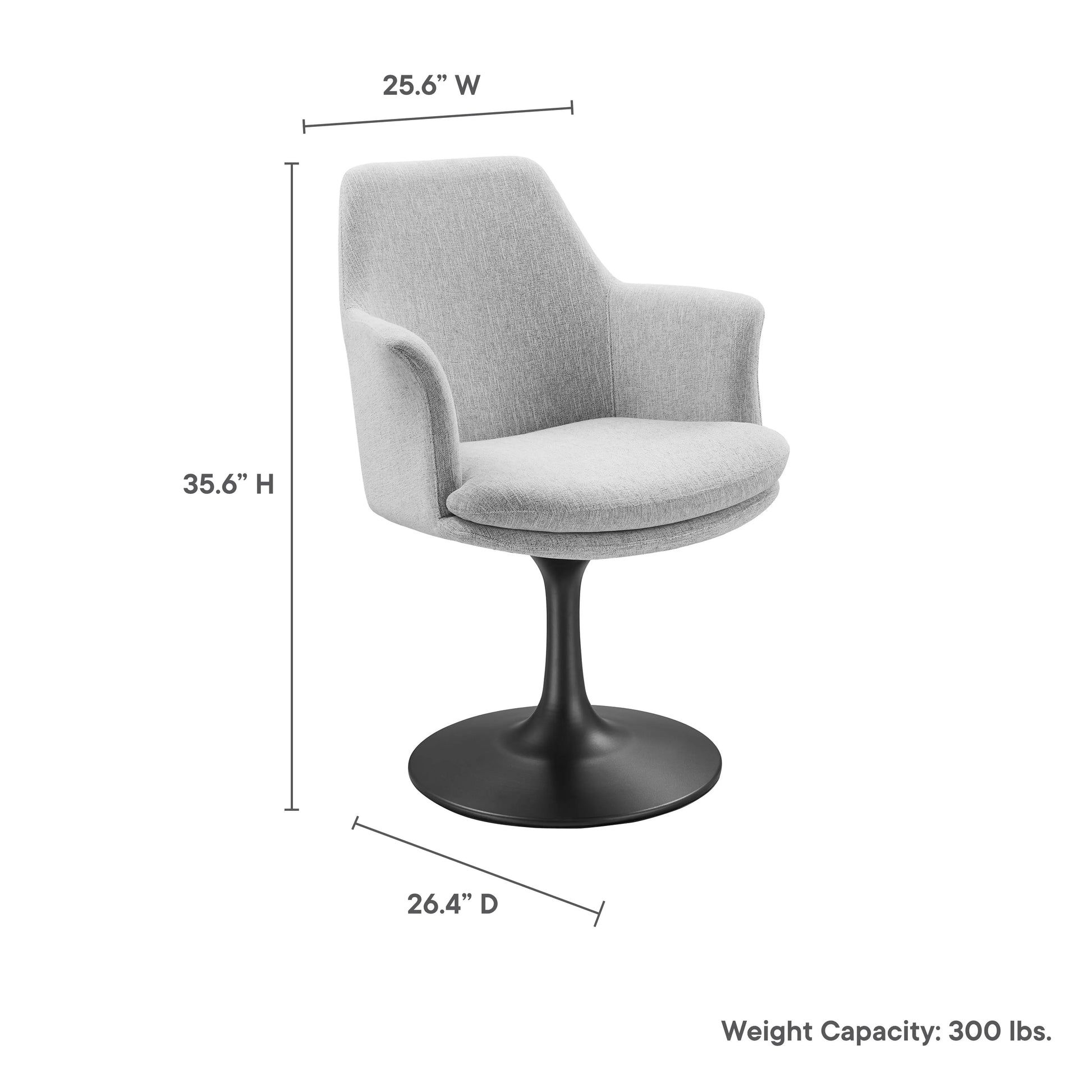 Lippa Swivel Dining Upholstered Armchair by Modway EEI-6956 FredCo