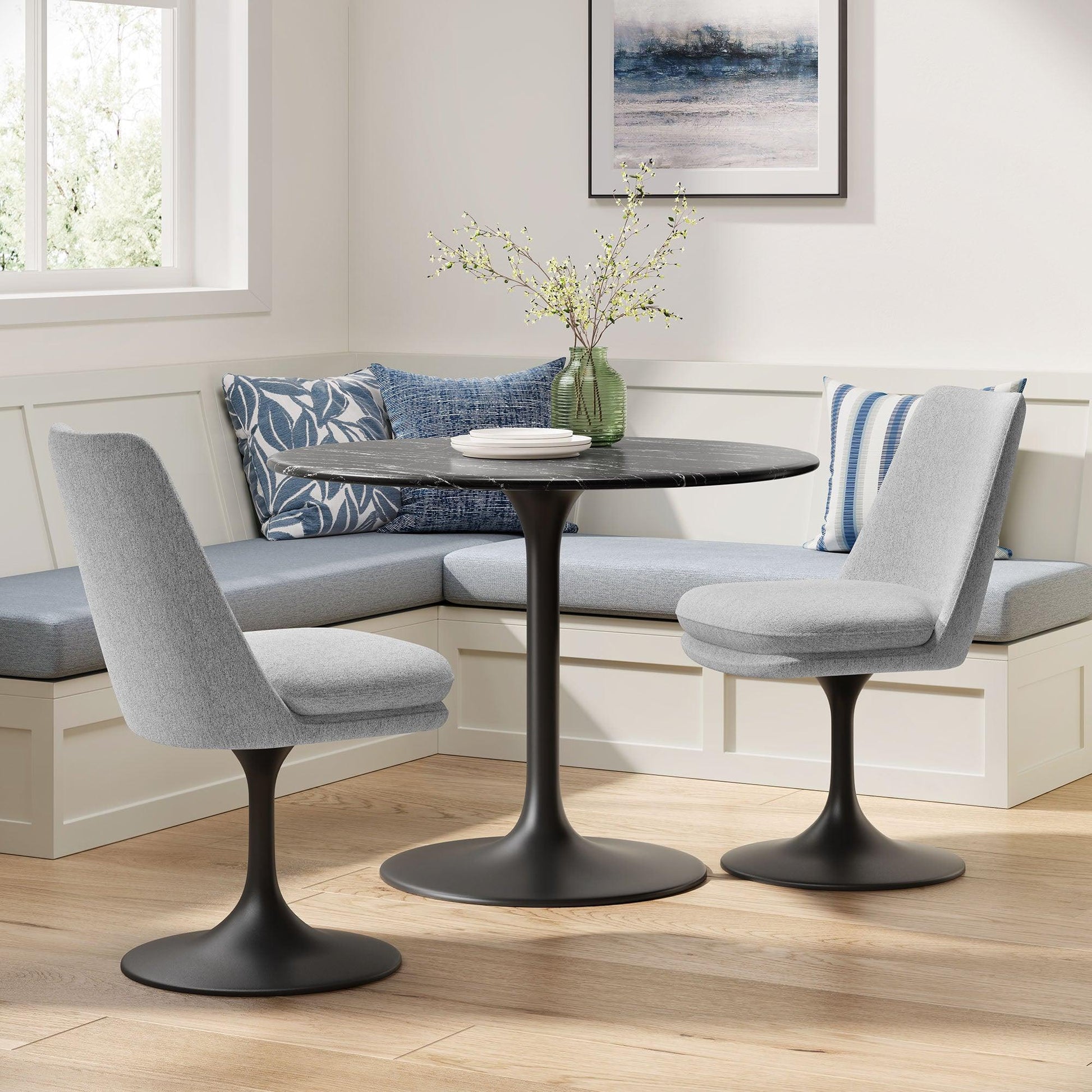 Lippa Upholstered Swivel Dining Chair by Modway FredCo