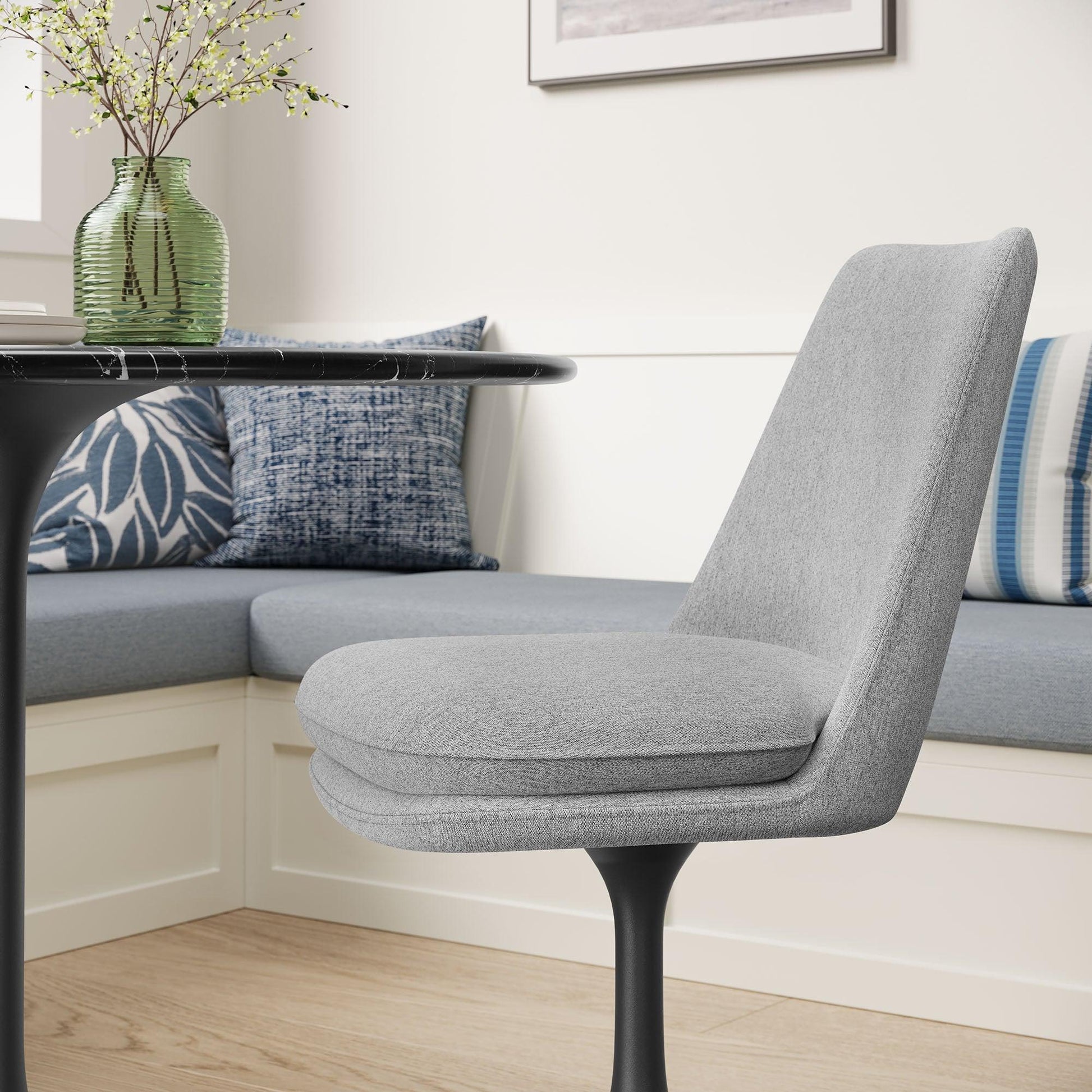 Lippa Upholstered Swivel Dining Chair by Modway FredCo