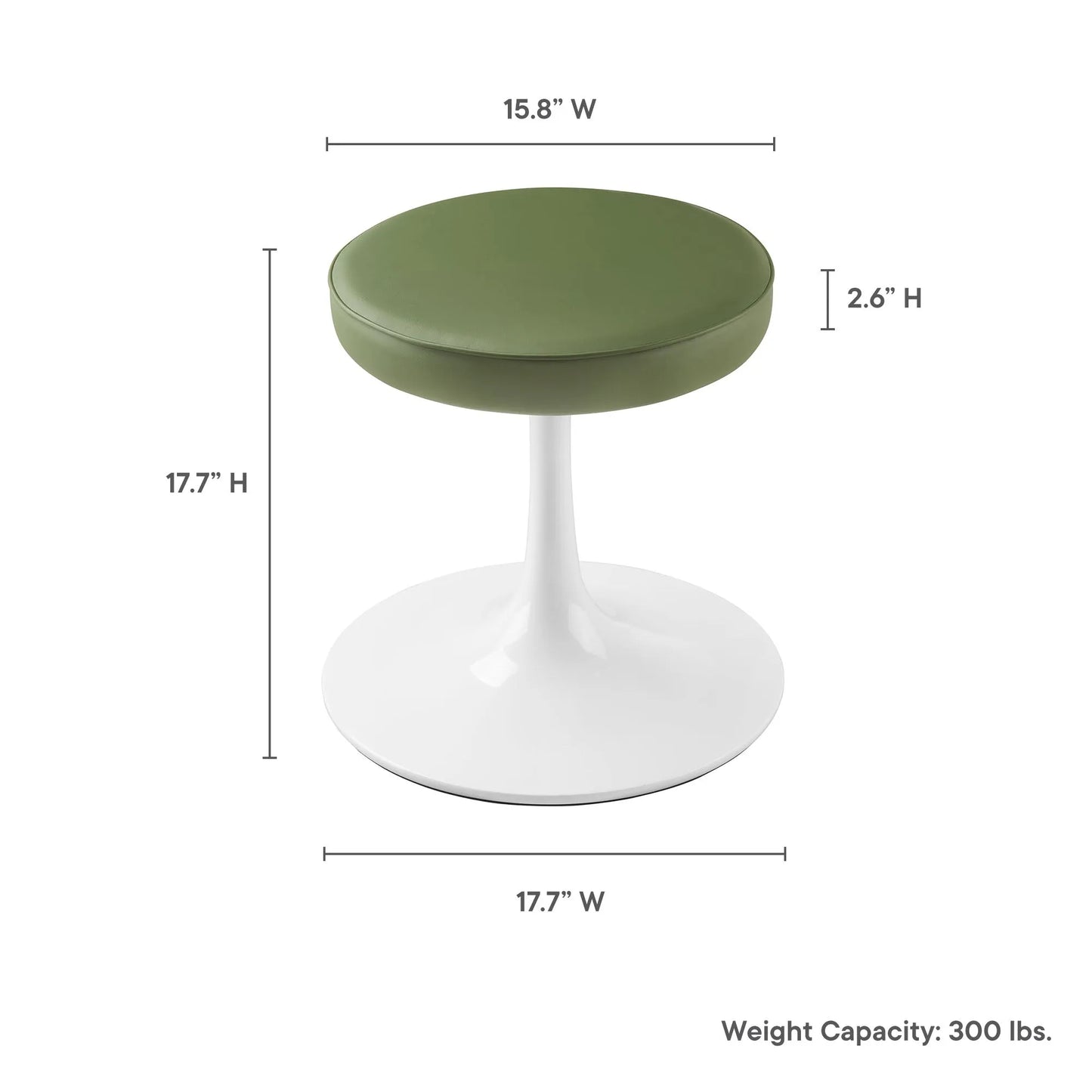 Lippa Vegan Leather Round Stool by Modway EEI-7264 FredCo