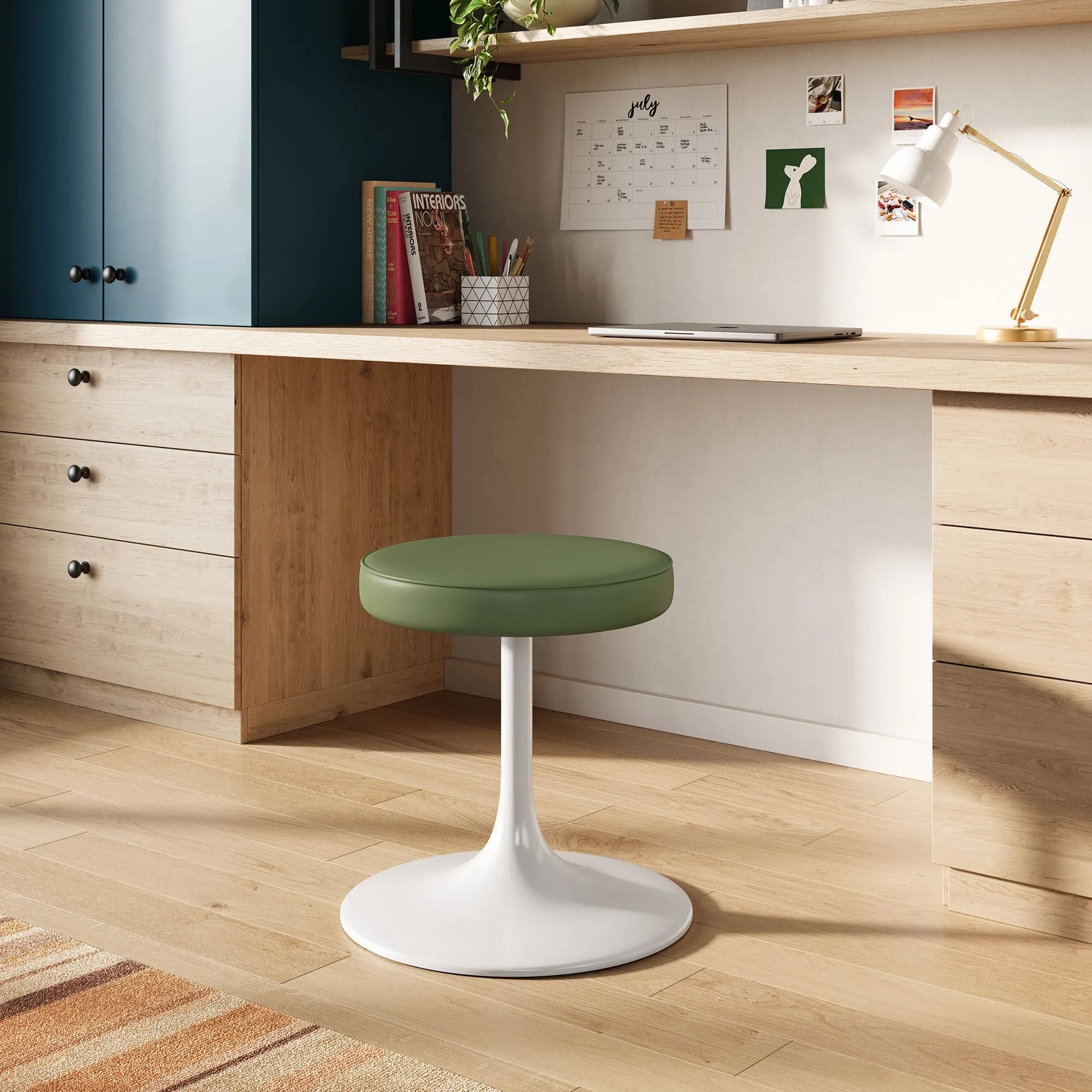 Lippa Vegan Leather Round Stool by Modway EEI-7264 FredCo