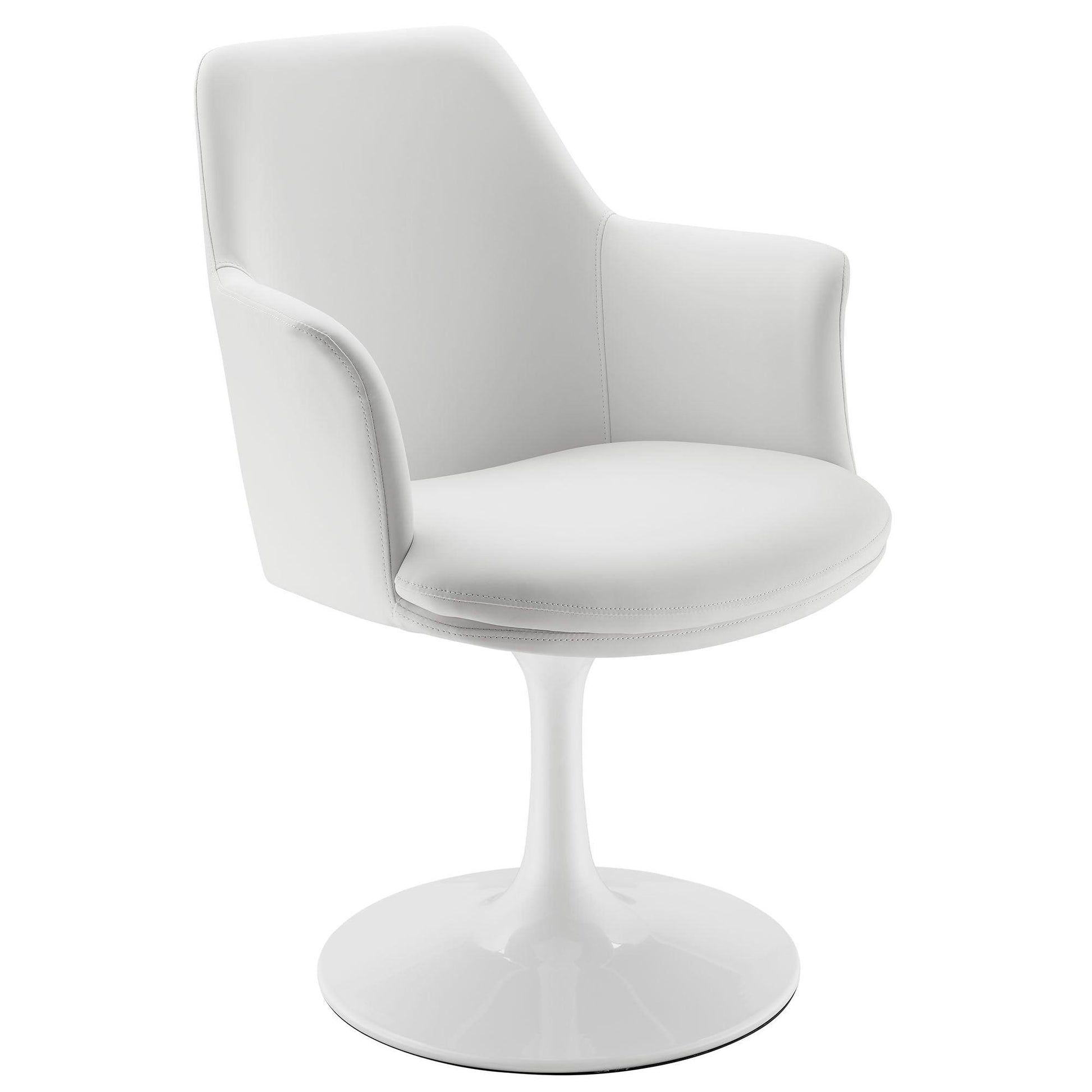 Lippa Vegan Leather Swivel Dining Armchair by Modway FredCo