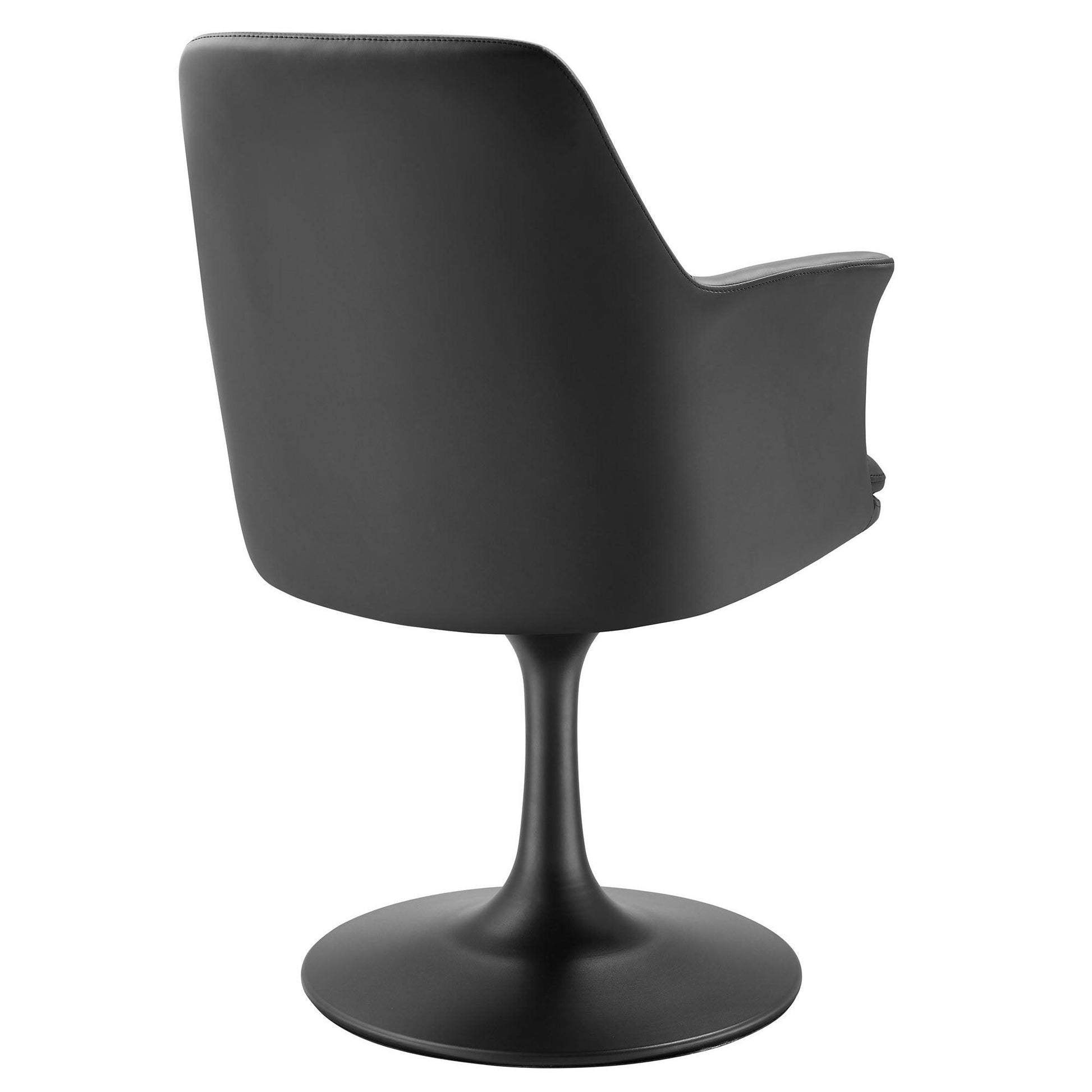 Lippa Vegan Leather Swivel Dining Armchair by Modway FredCo