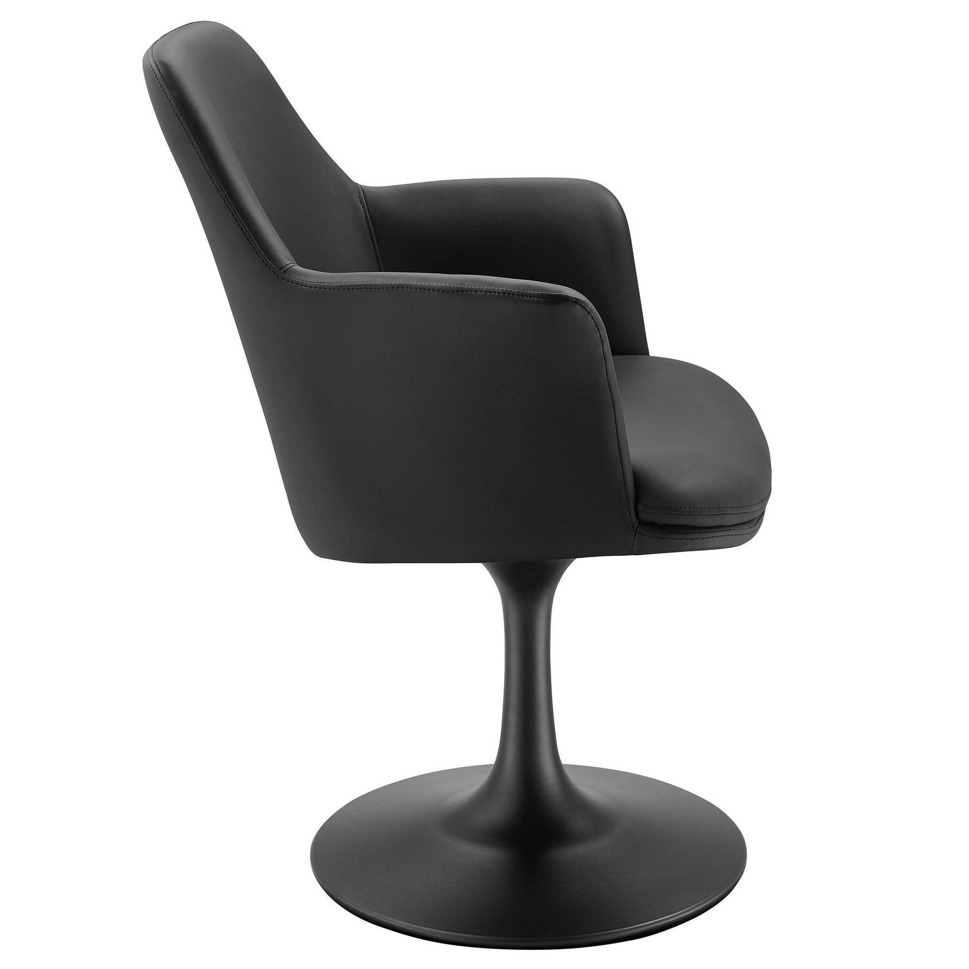 Lippa Vegan Leather Swivel Dining Armchair by Modway FredCo
