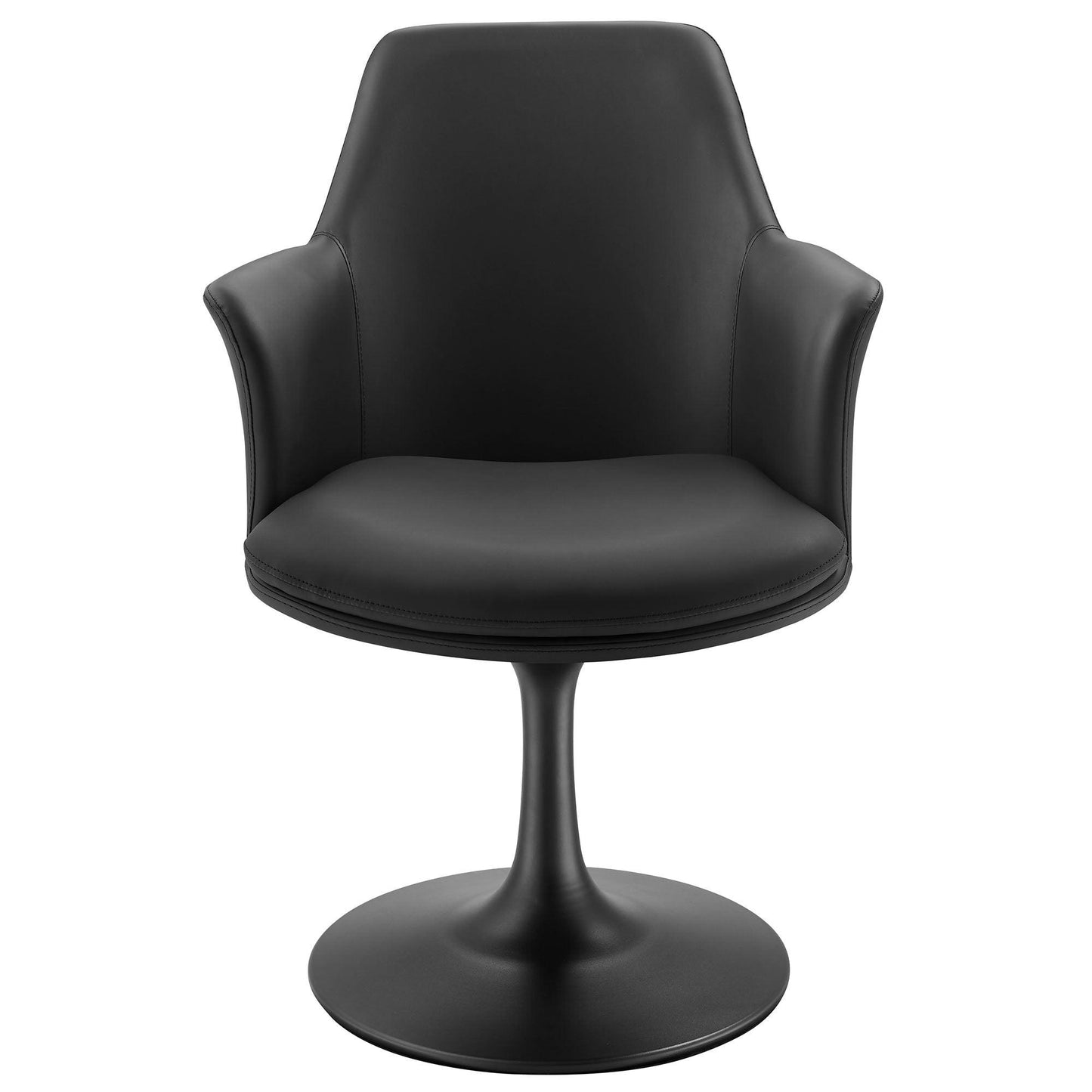 Lippa Vegan Leather Swivel Dining Armchair by Modway FredCo