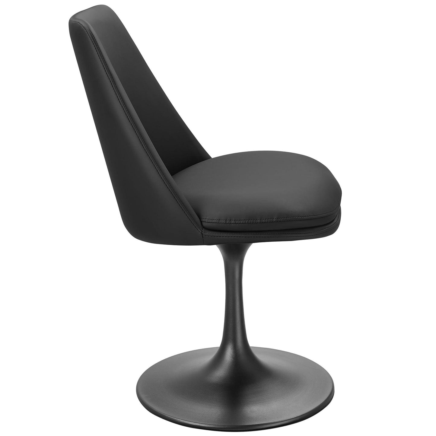 Lippa Vegan Leather Swivel Dining Chair by Modway FredCo