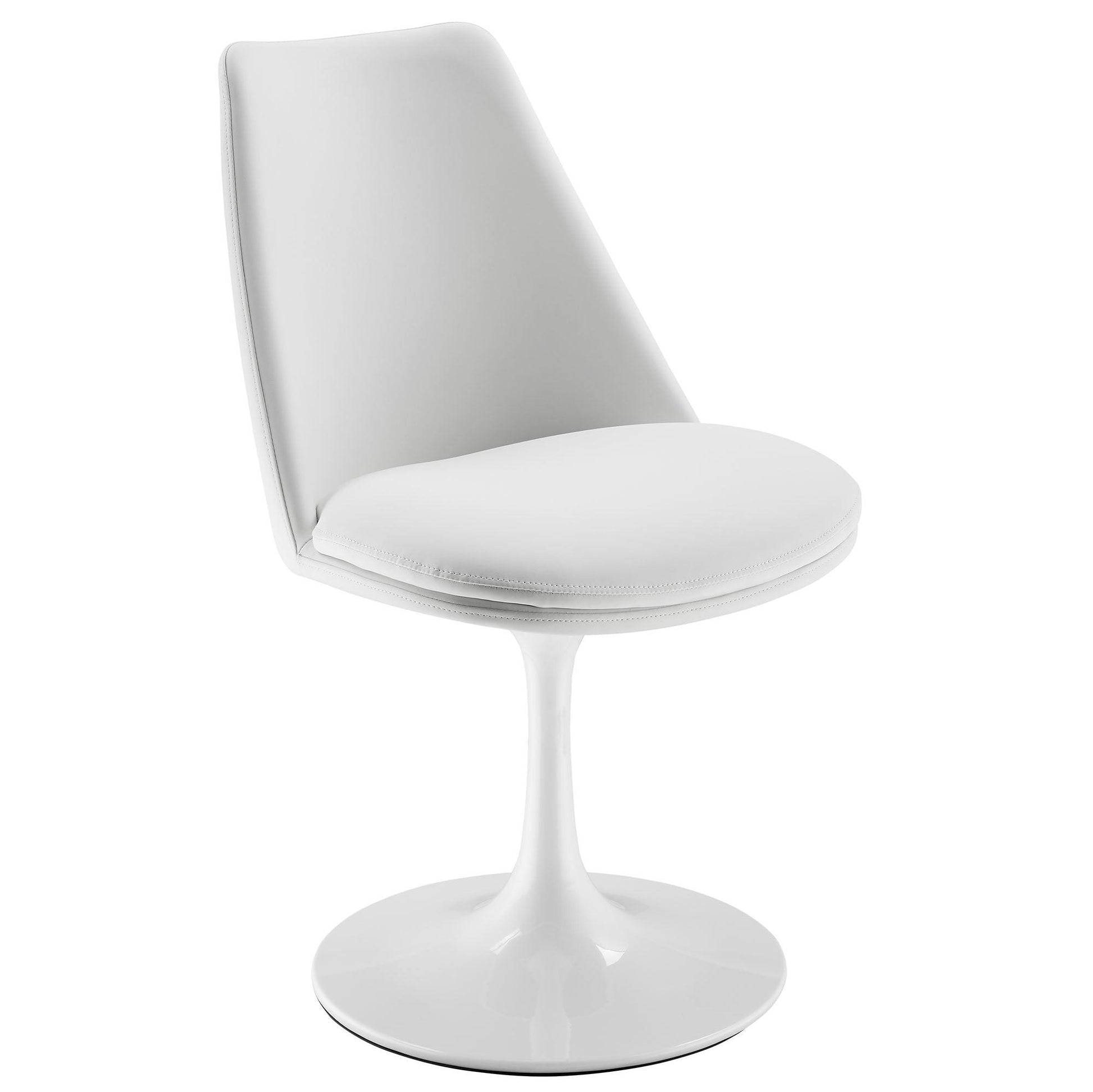 Lippa Vegan Leather Swivel Dining Chair by Modway FredCo
