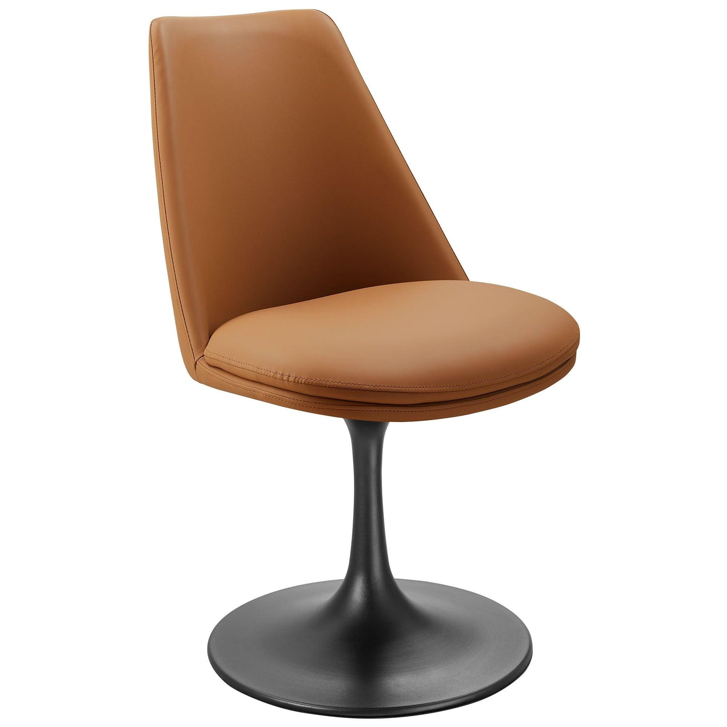 Lippa Vegan Leather Swivel Dining Chair by Modway FredCo