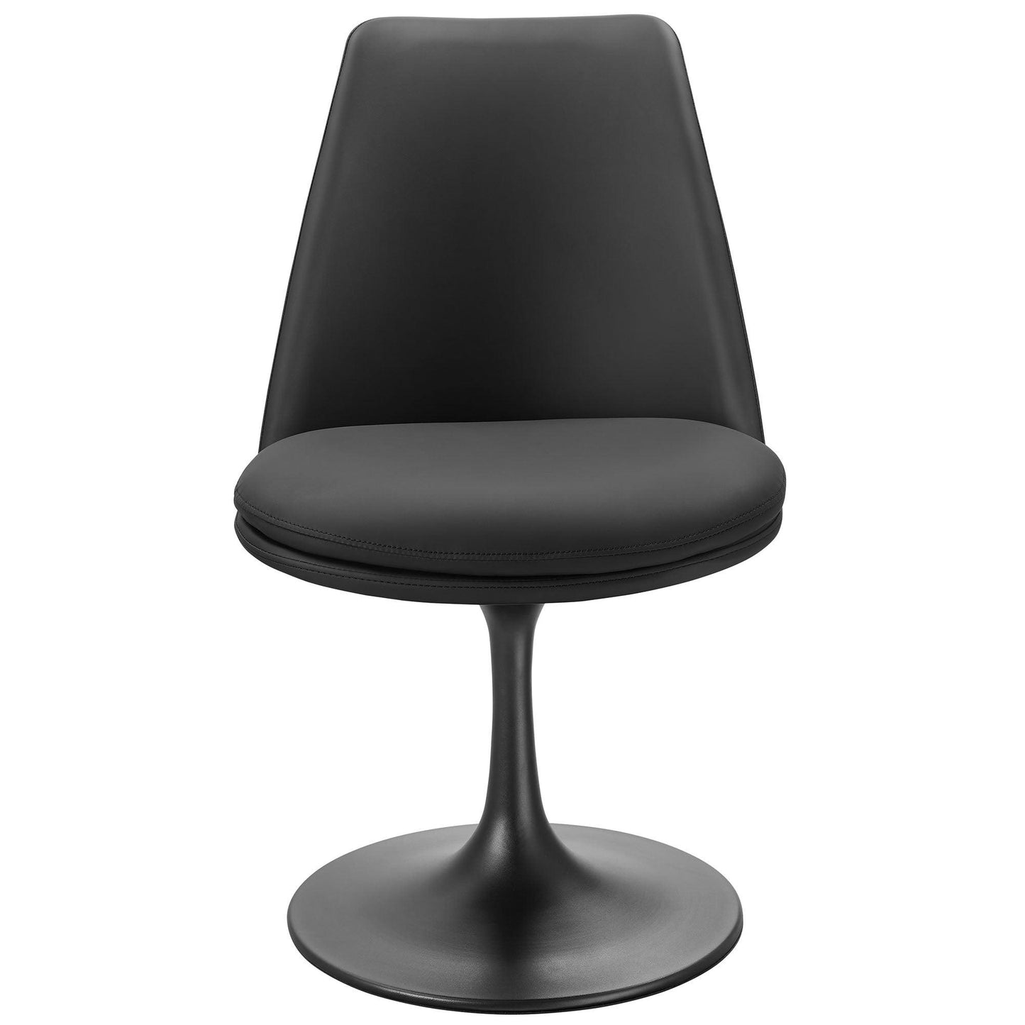 Lippa Vegan Leather Swivel Dining Chair by Modway FredCo