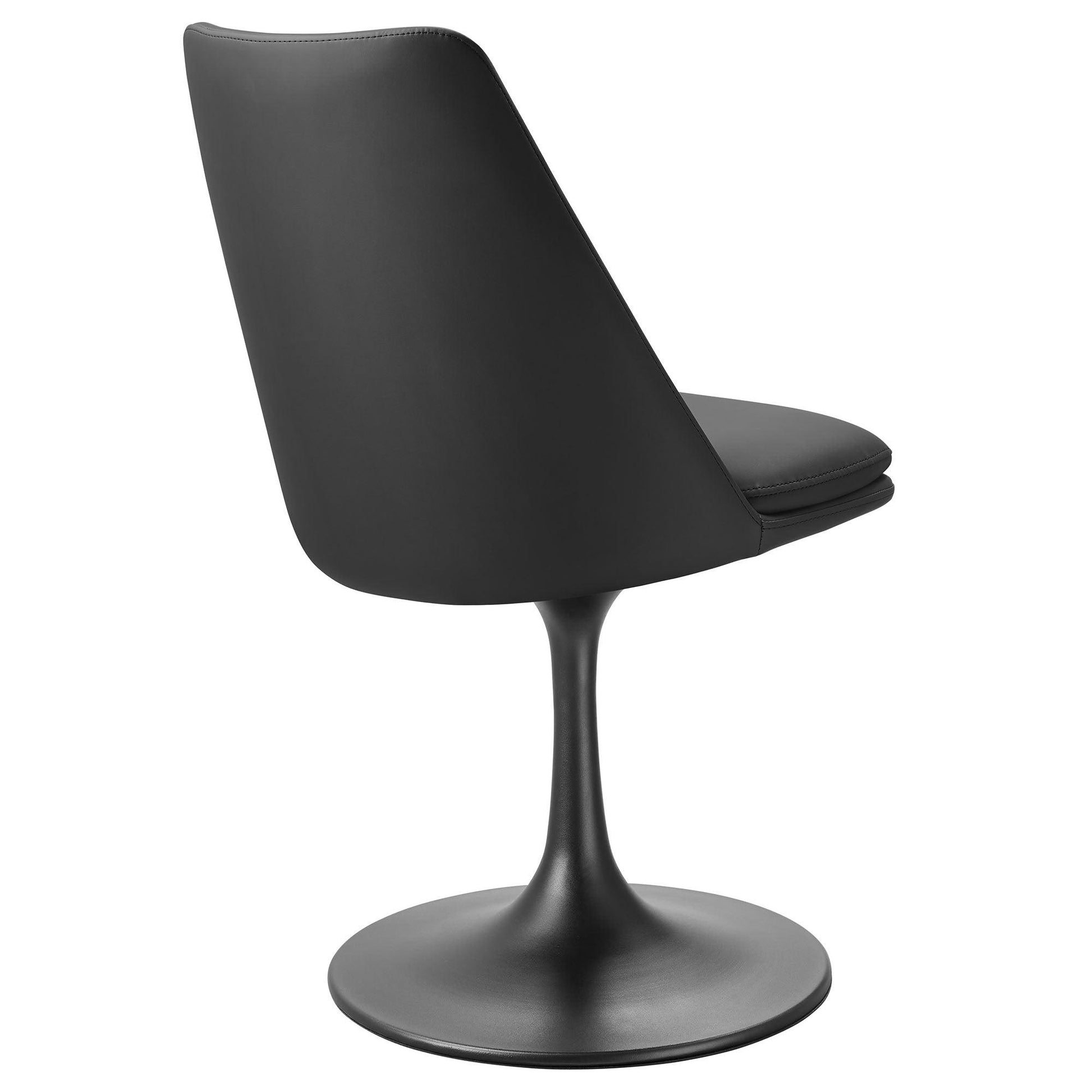 Lippa Vegan Leather Swivel Dining Chair by Modway FredCo