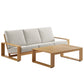 Lirienne 2-Piece Outdoor Patio Aluminum Faux Wood Furniture Set by Modway EEI-7304 FredCo