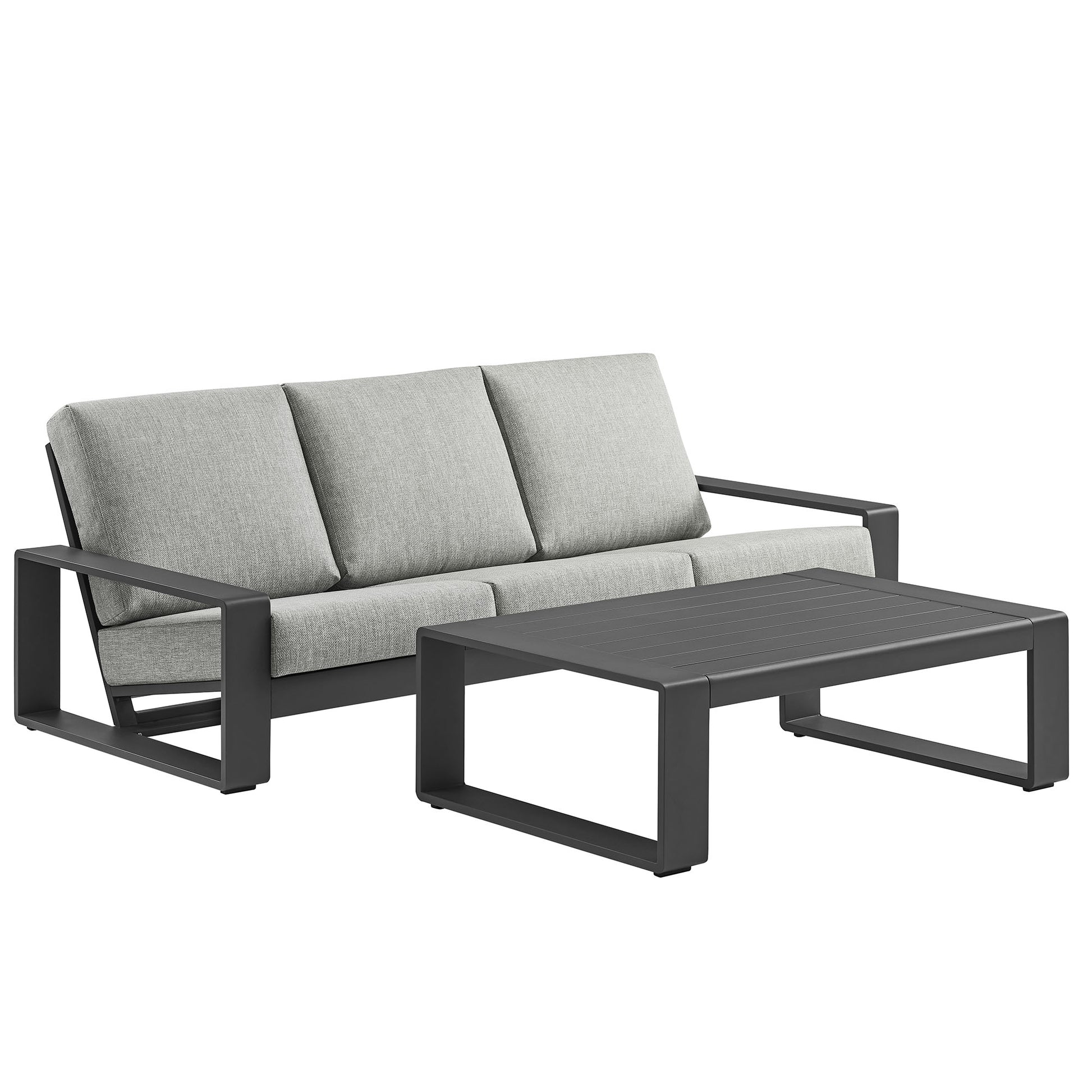Lirienne 2-Piece Outdoor Patio Aluminum Furniture Set by Modway EEI-7307 FredCo