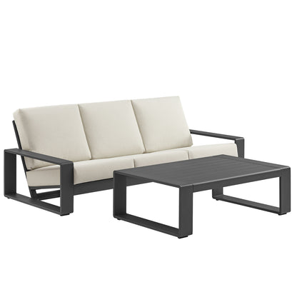 Lirienne 2-Piece Outdoor Patio Aluminum Furniture Set by Modway EEI-7307 FredCo