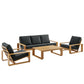 Lirienne 4-Piece Outdoor Patio Aluminum Faux Wood Furniture Set by Modway EEI-7309 FredCo