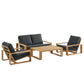 Lirienne 4-Piece Outdoor Patio Aluminum Faux Wood Furniture Set by Modway EEI-7322 FredCo