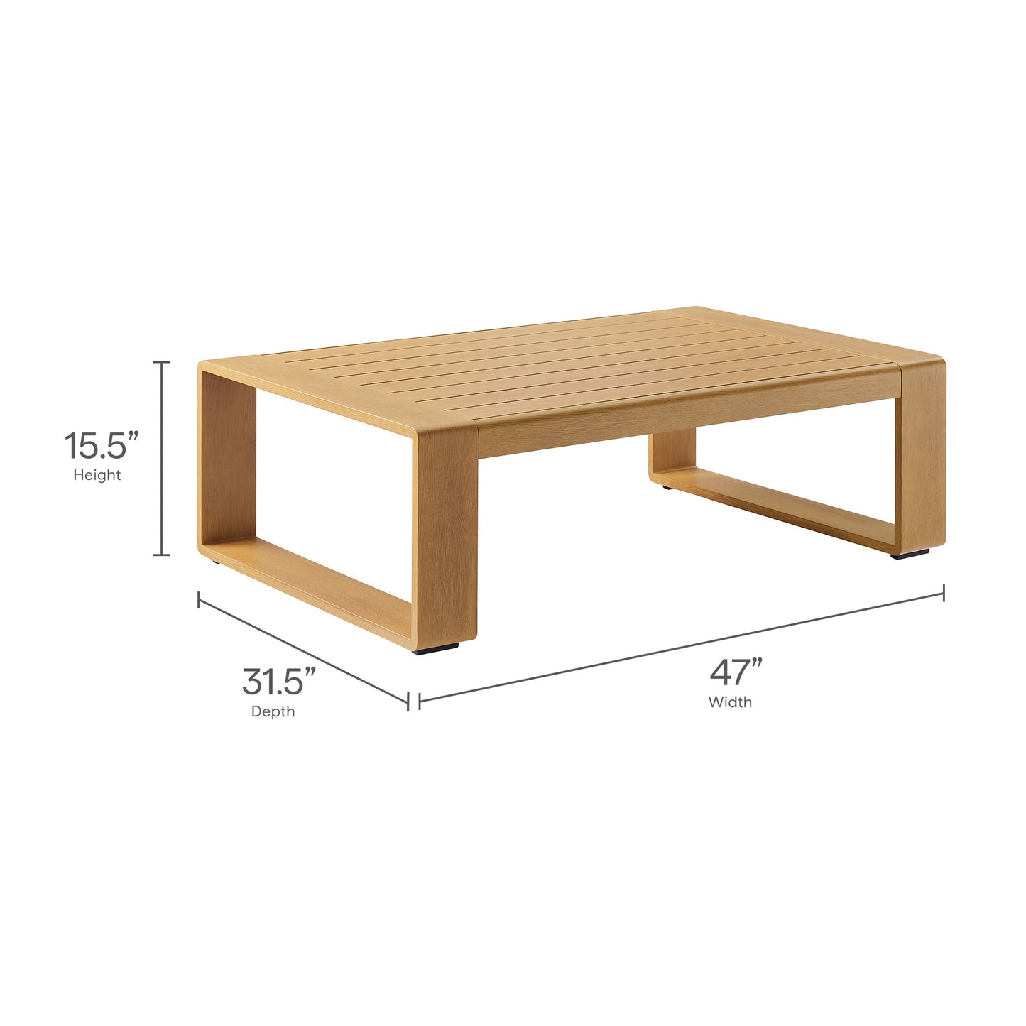 Lirienne 4-Piece Outdoor Patio Aluminum Faux Wood Furniture Set by Modway EEI-7322 FredCo
