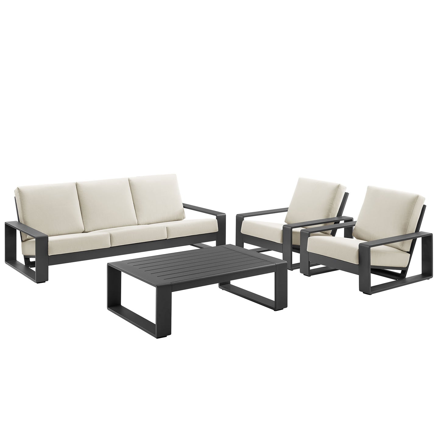 Lirienne 4-Piece Outdoor Patio Aluminum Furniture Set by Modway EEI-7306 FredCo