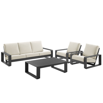 Lirienne 4-Piece Outdoor Patio Aluminum Furniture Set by Modway EEI-7306 FredCo