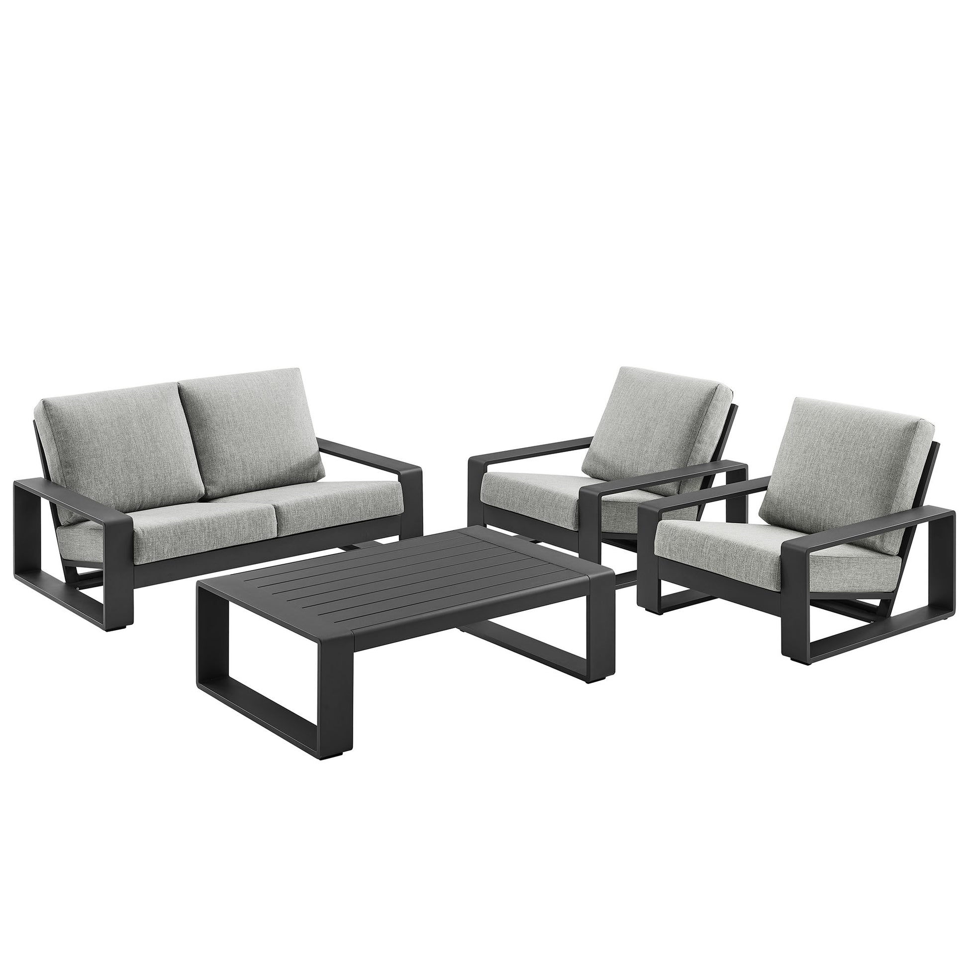 Lirienne 4-Piece Outdoor Patio Aluminum Furniture Set by Modway EEI-7323 FredCo