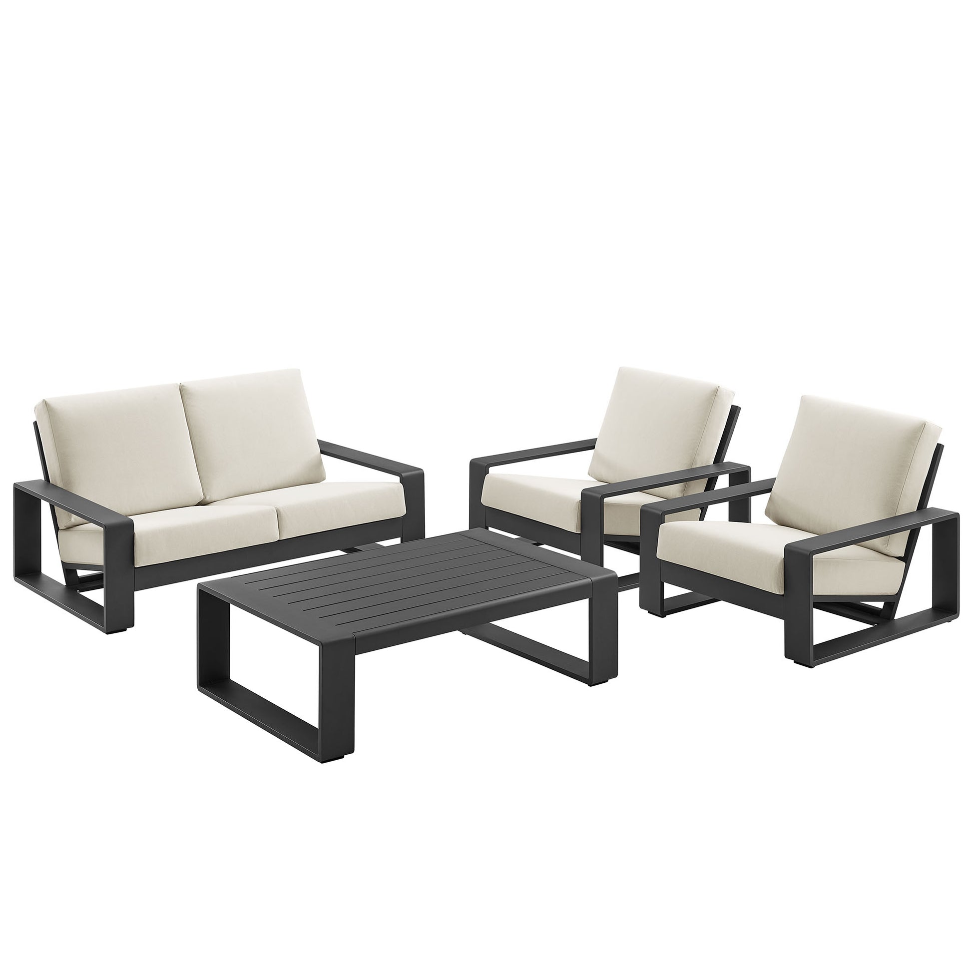Lirienne 4-Piece Outdoor Patio Aluminum Furniture Set by Modway EEI-7323 FredCo