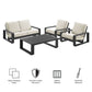 Lirienne 4-Piece Outdoor Patio Aluminum Furniture Set by Modway EEI-7323 FredCo