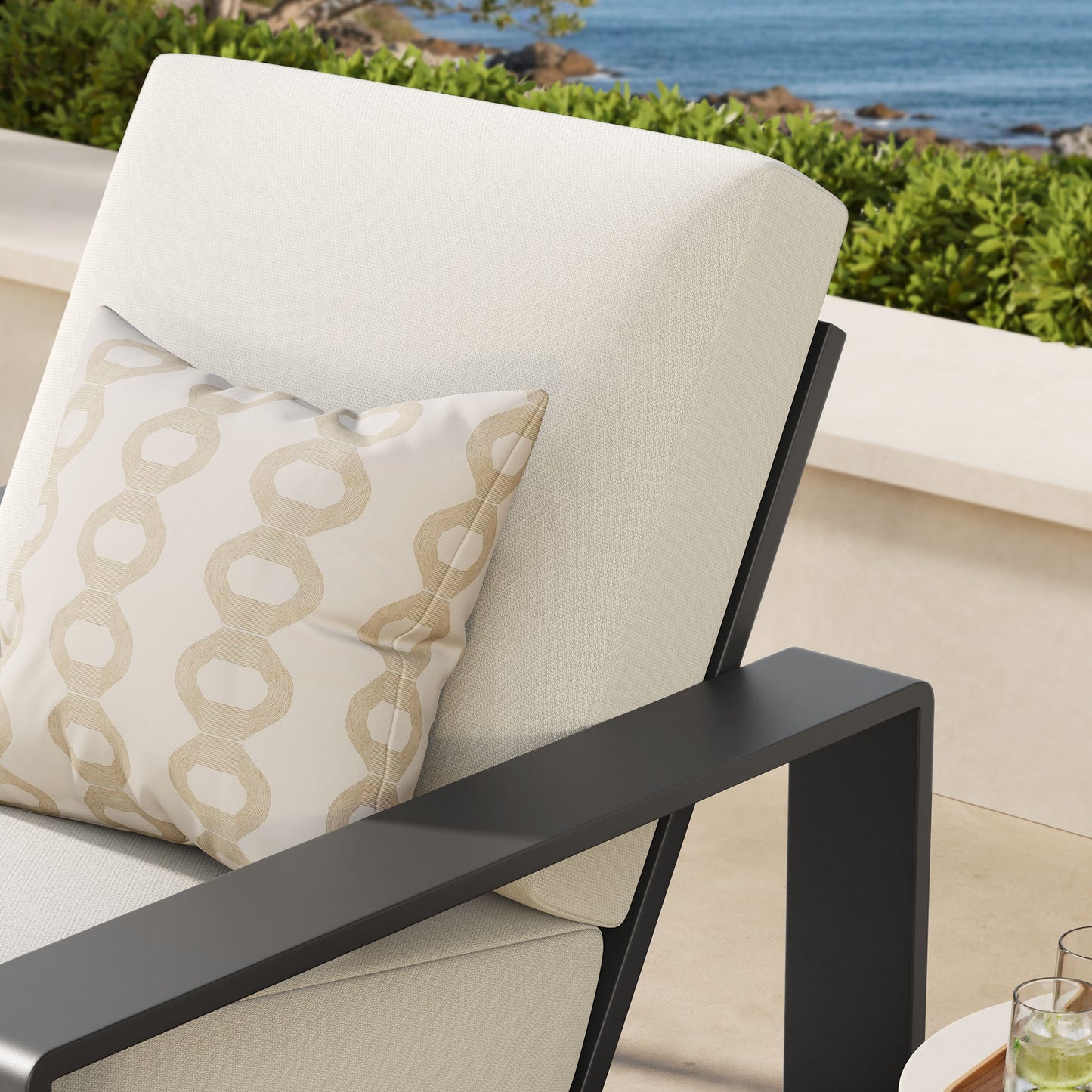 Lirienne Outdoor Patio Aluminum Armchair by Modway EEI-7300 FredCo