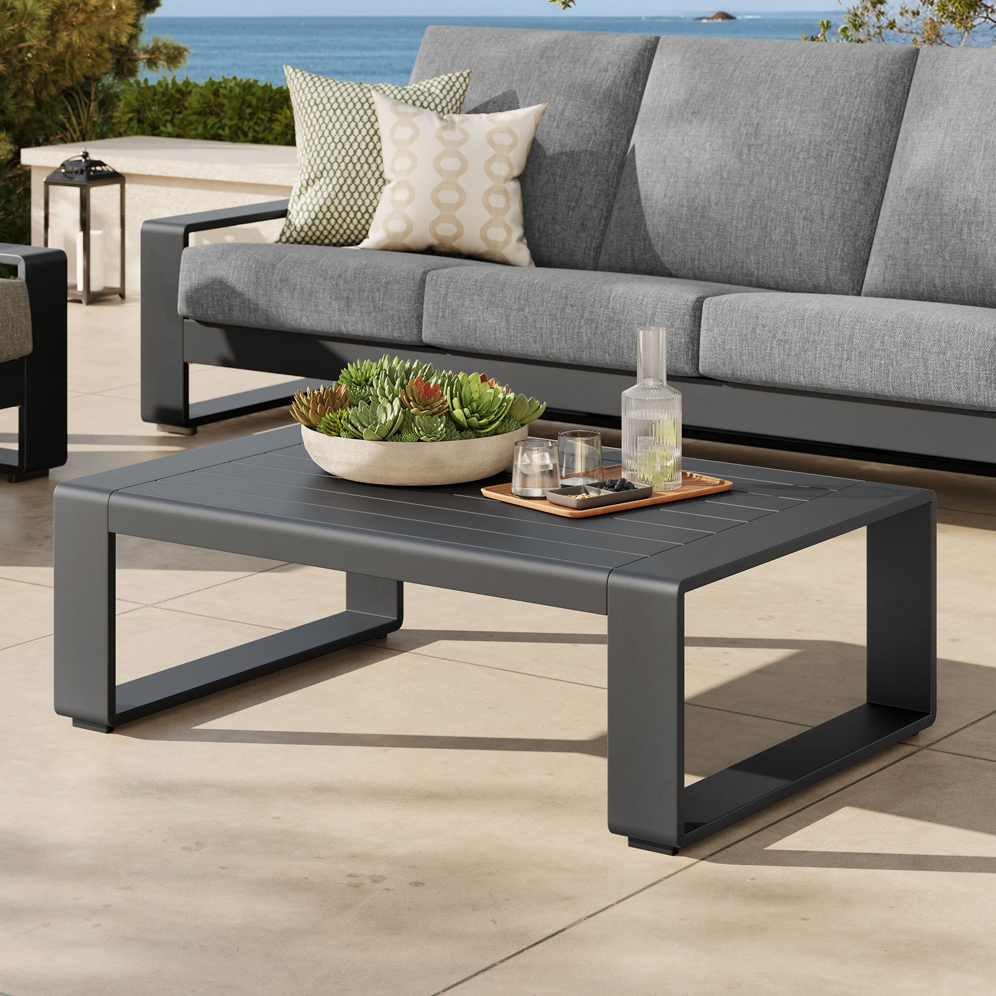 Lirienne Outdoor Patio Aluminum Coffee Table by Modway EEI-7303 FredCo
