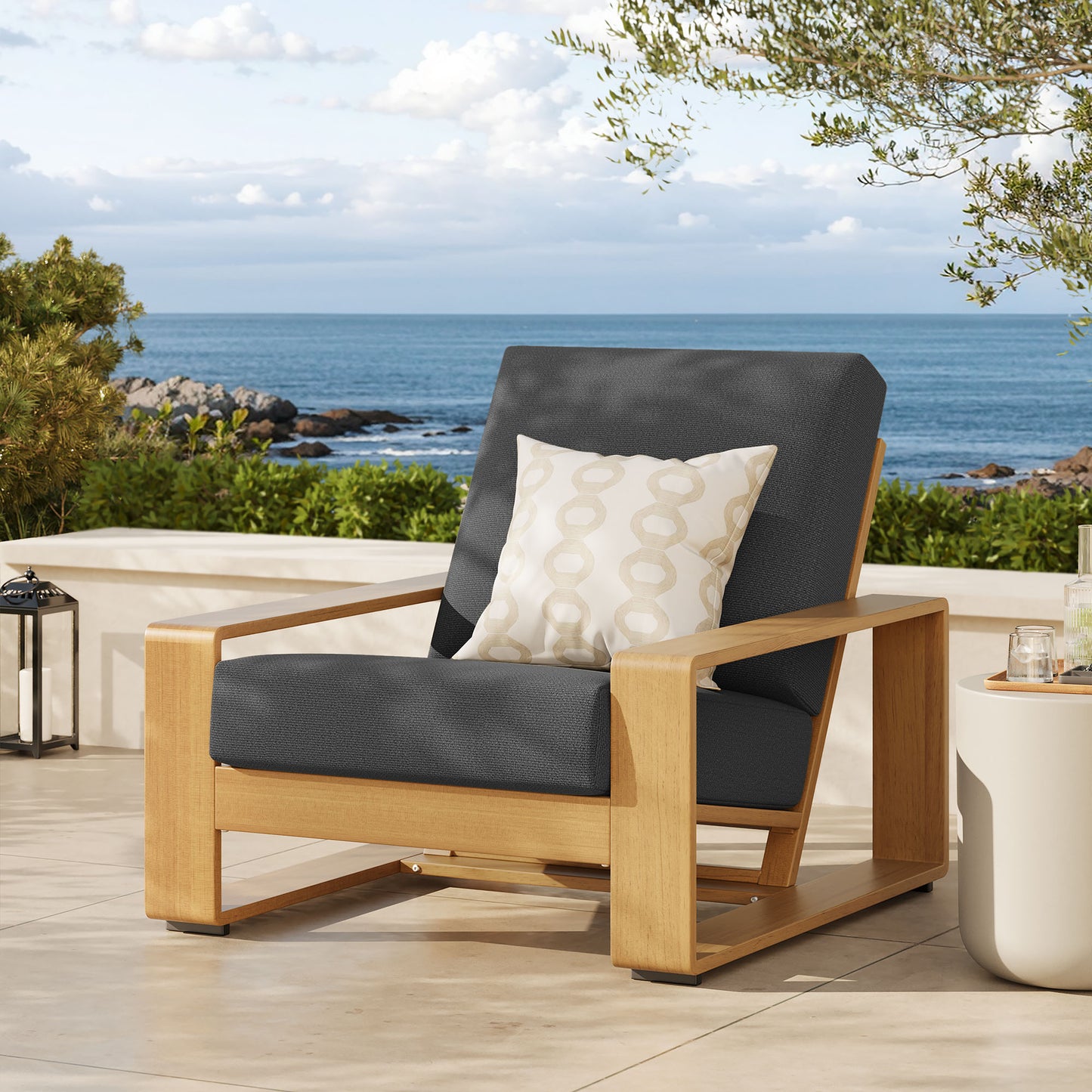 Lirienne Outdoor Patio Aluminum Faux Wood Armchair by Modway EEI-7296 FredCo