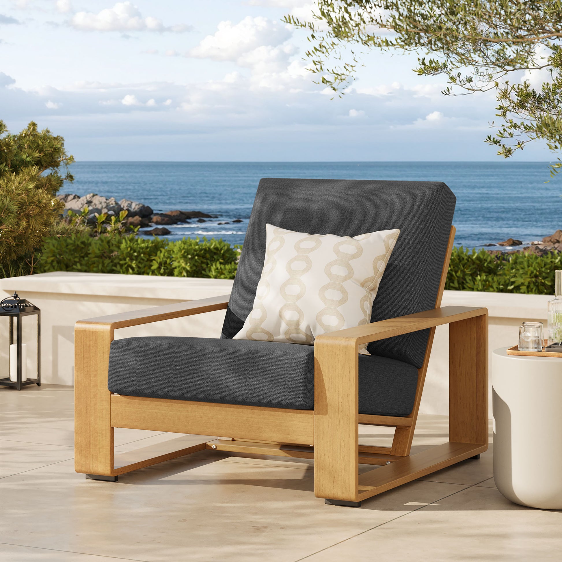 Lirienne Outdoor Patio Aluminum Faux Wood Armchair by Modway EEI-7296 FredCo