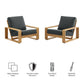 Lirienne Outdoor Patio Aluminum Faux Wood Armchairs Set of 2 by Modway EEI-7305 FredCo