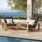 Lirienne Outdoor Patio Aluminum Faux Wood Armchairs Set of 2 by Modway EEI-7305 FredCo