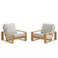 Lirienne Outdoor Patio Aluminum Faux Wood Armchairs Set of 2 by Modway EEI-7305 FredCo