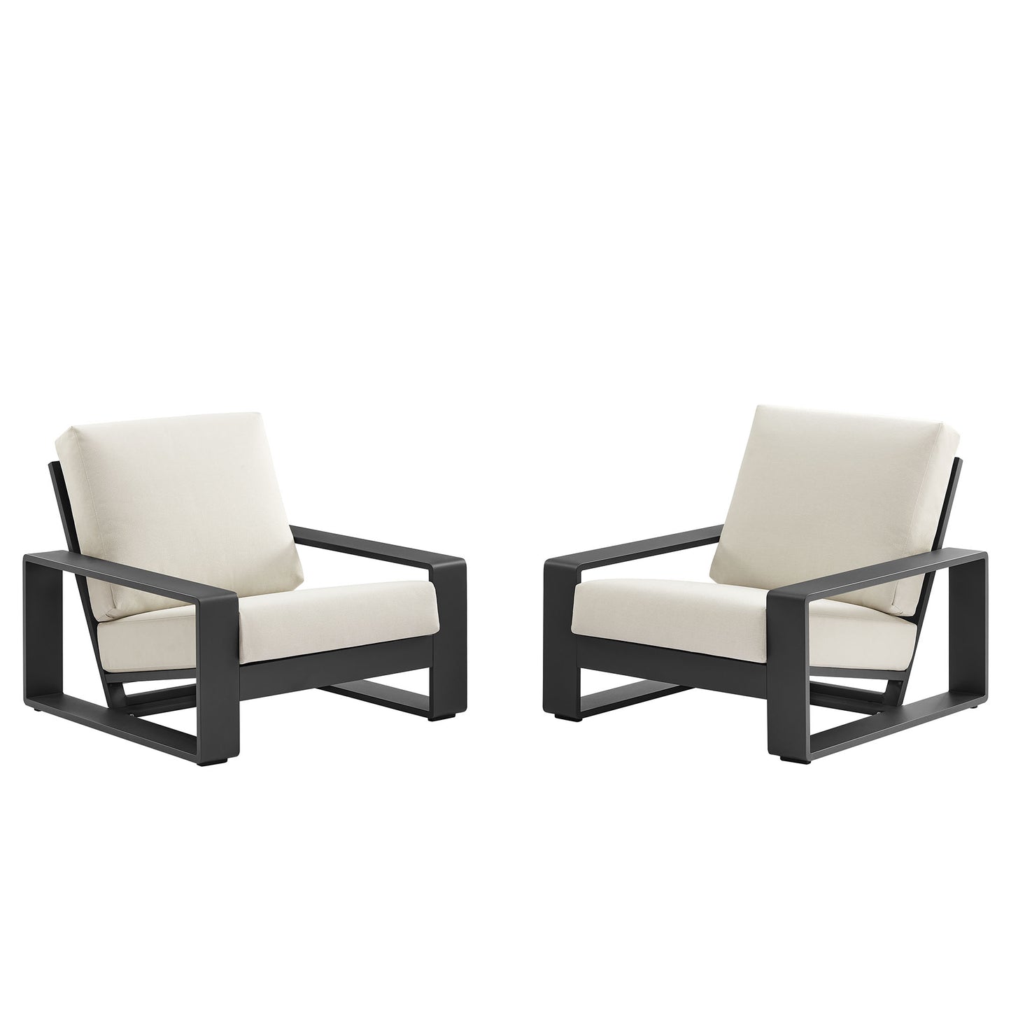 Lirienne Outdoor Patio Aluminum Faux Wood Armchairs Set of 2 by Modway EEI-7308 FredCo