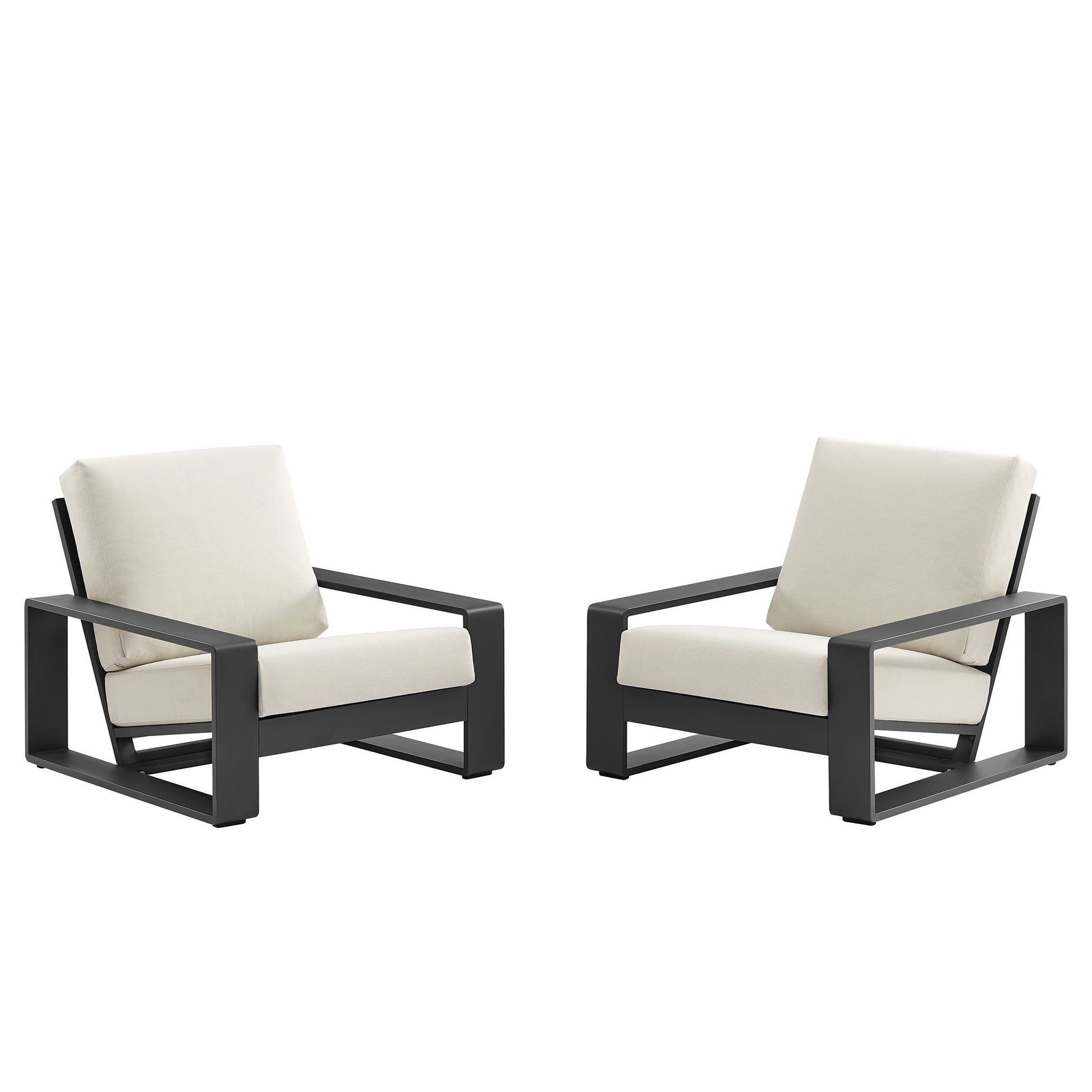 Lirienne Outdoor Patio Aluminum Faux Wood Armchairs Set of 2 by Modway EEI-7308 FredCo
