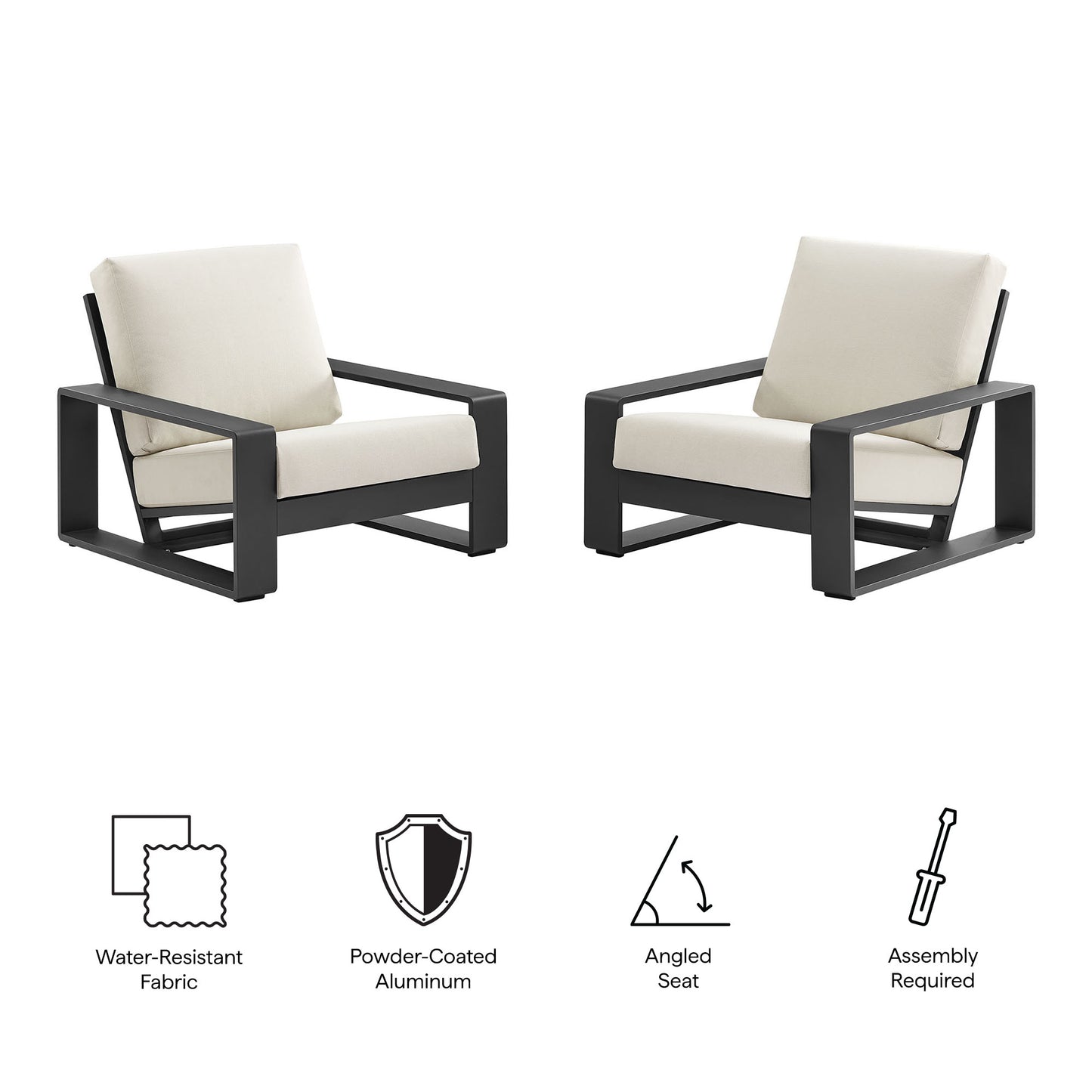 Lirienne Outdoor Patio Aluminum Faux Wood Armchairs Set of 2 by Modway EEI-7308 FredCo