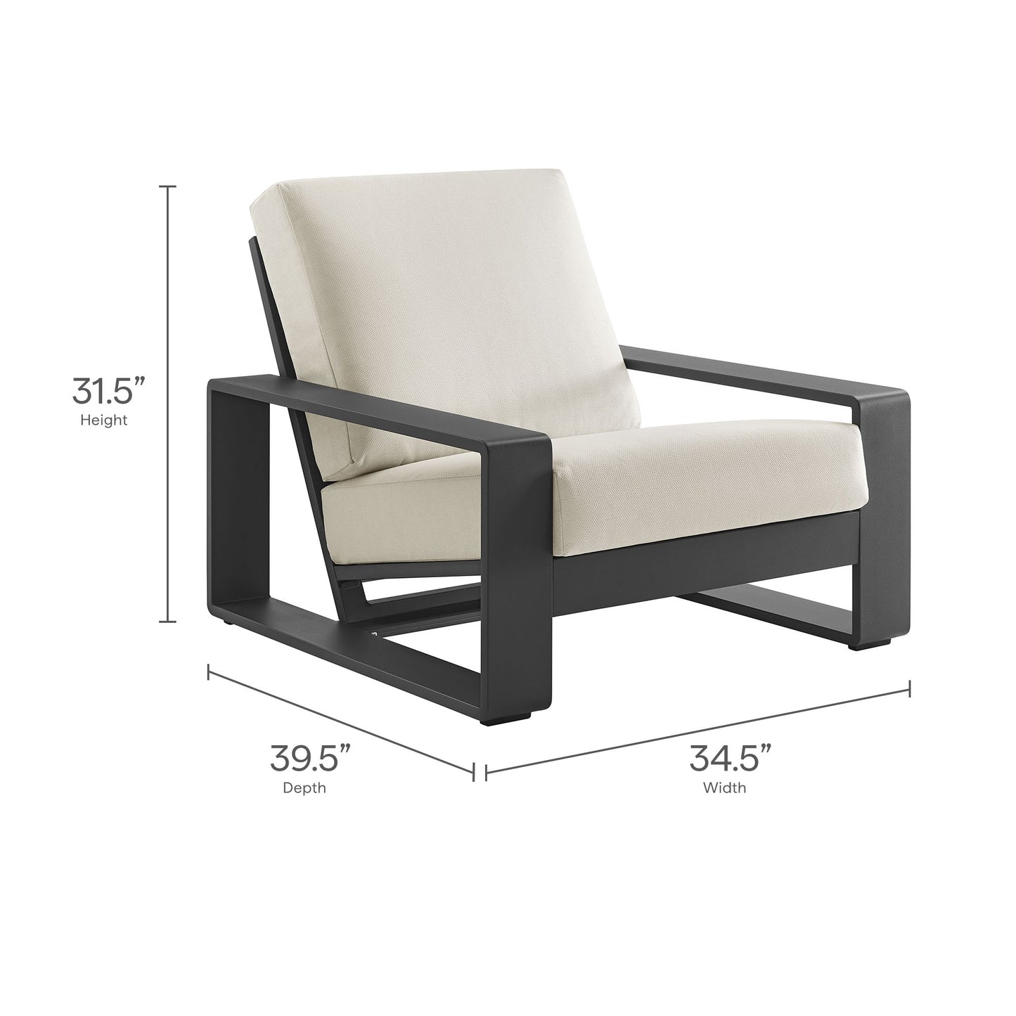 Lirienne Outdoor Patio Aluminum Faux Wood Armchairs Set of 2 by Modway EEI-7308 FredCo
