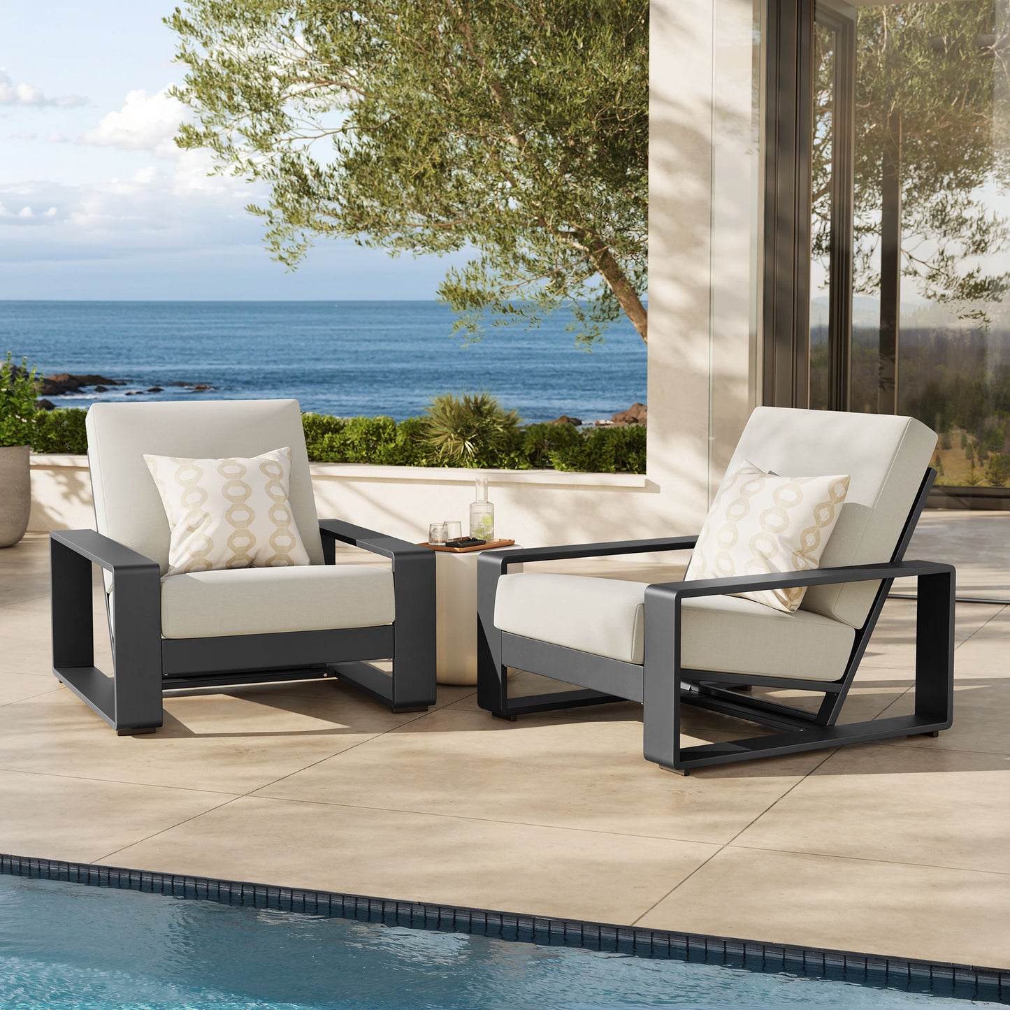 Lirienne Outdoor Patio Aluminum Faux Wood Armchairs Set of 2 by Modway EEI-7308 FredCo