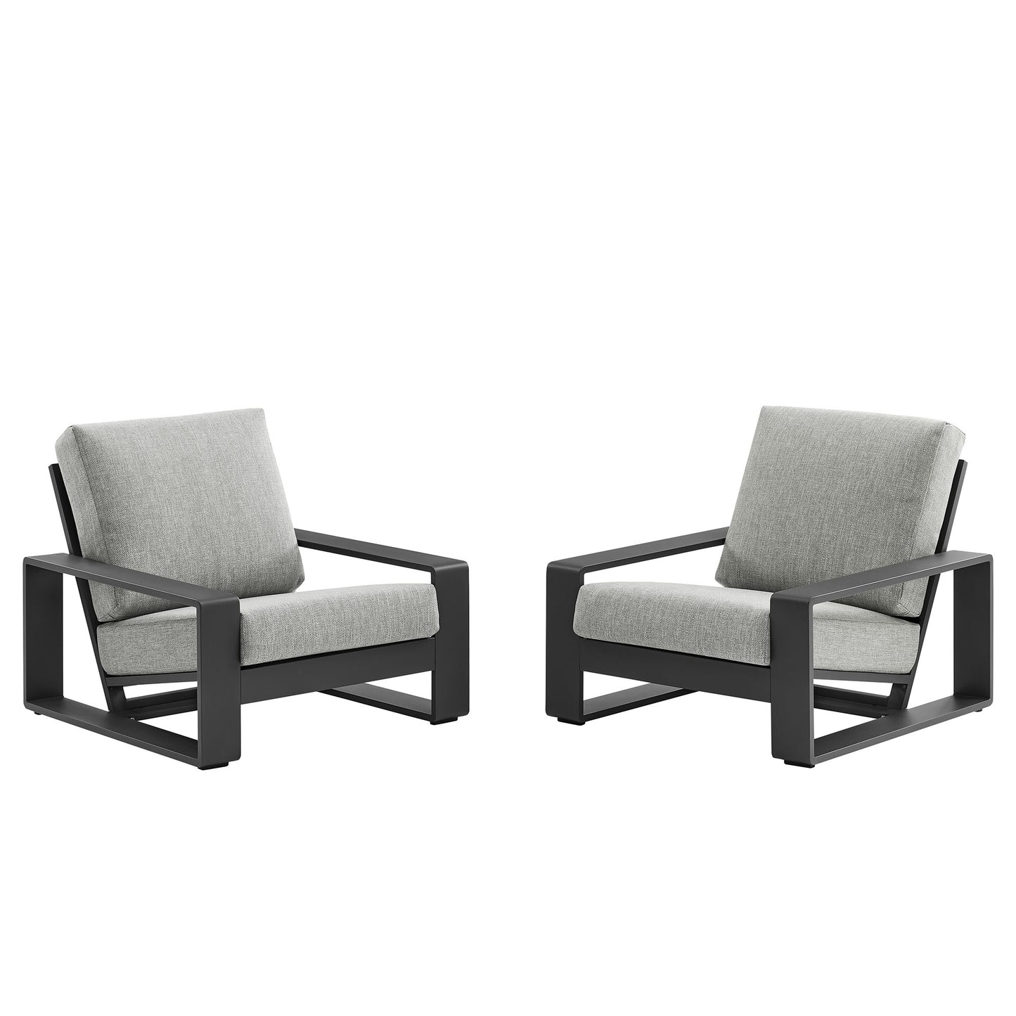 Lirienne Outdoor Patio Aluminum Faux Wood Armchairs Set of 2 by Modway EEI-7308 FredCo
