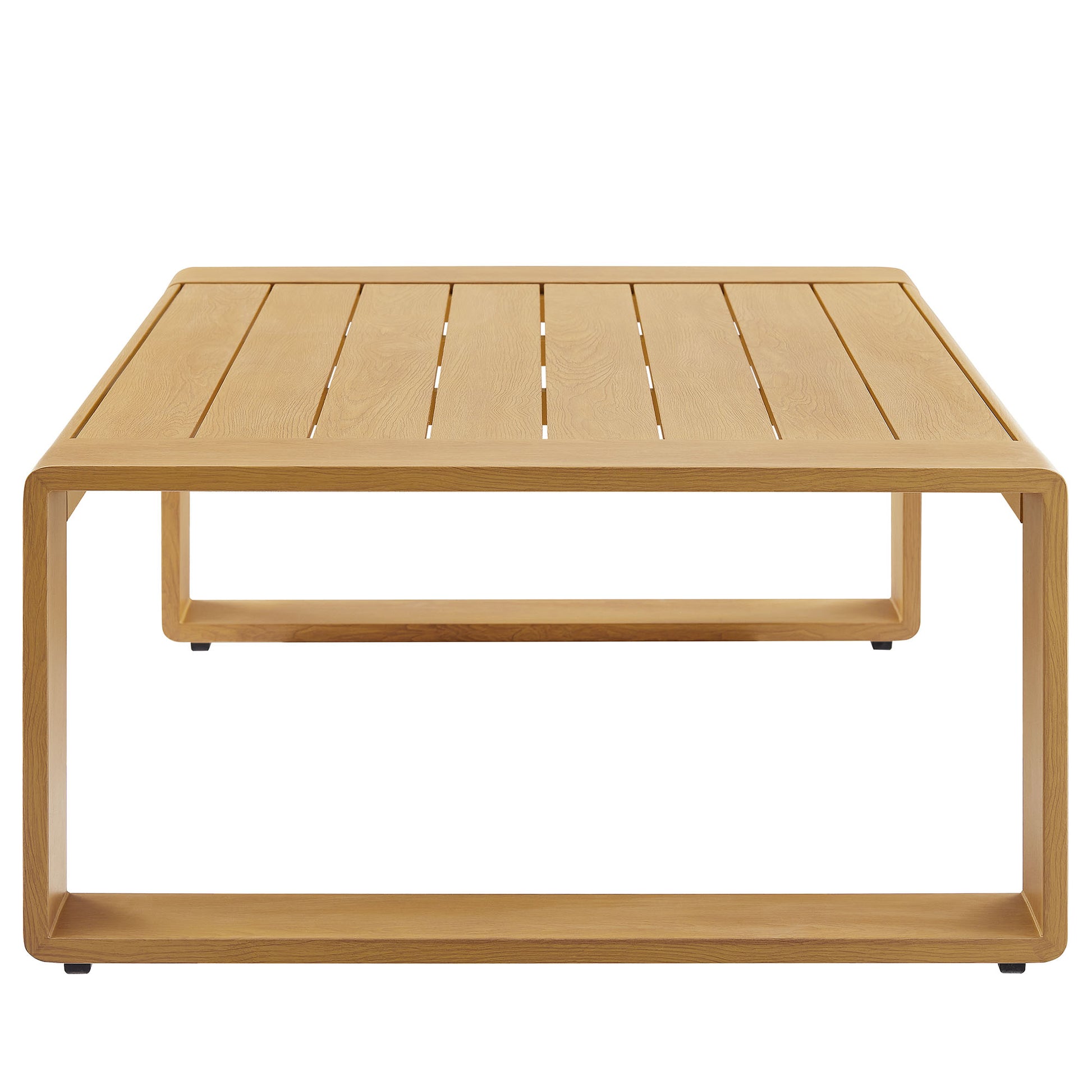 Lirienne Outdoor Patio Aluminum Faux Wood Coffee Table by Modway EEI-7299 FredCo