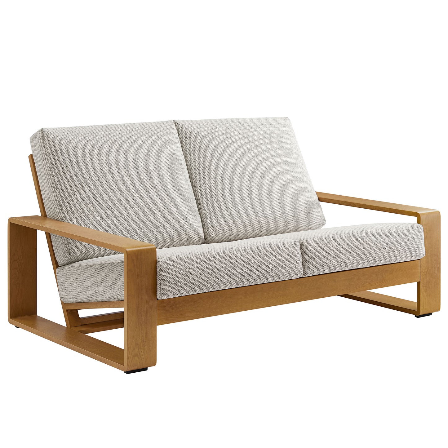 Lirienne Outdoor Patio Aluminum Faux Wood Loveseat by Modway EEI-7297 FredCo
