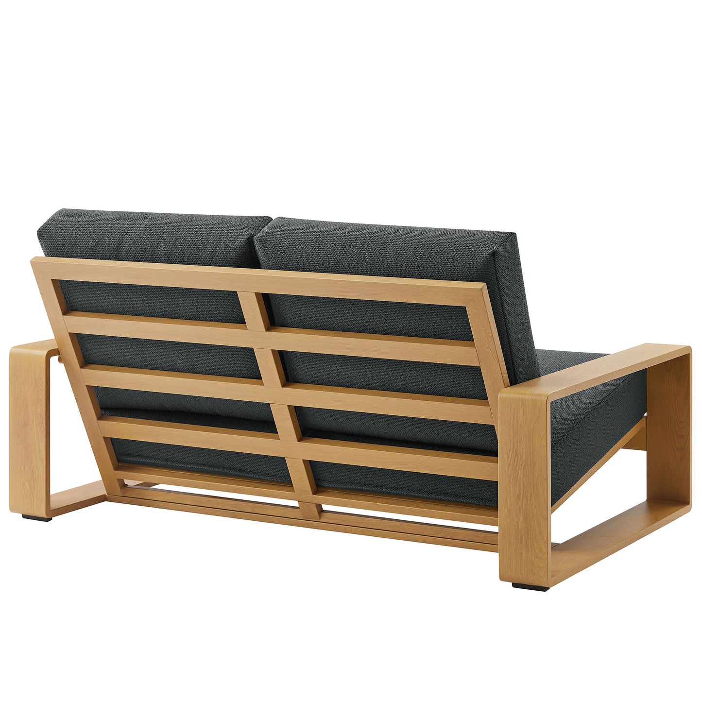 Lirienne Outdoor Patio Aluminum Faux Wood Loveseat by Modway EEI-7297 FredCo