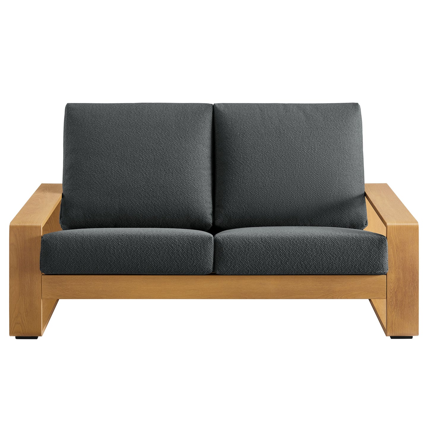 Lirienne Outdoor Patio Aluminum Faux Wood Loveseat by Modway EEI-7297 FredCo