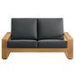 Lirienne Outdoor Patio Aluminum Faux Wood Loveseat by Modway EEI-7297 FredCo
