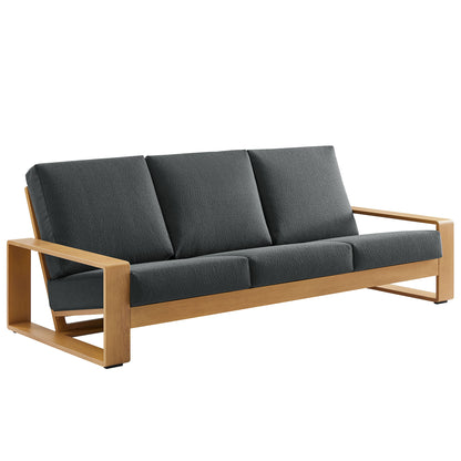 Lirienne Outdoor Patio Aluminum Faux Wood Sofa by Modway EEI-7298 FredCo