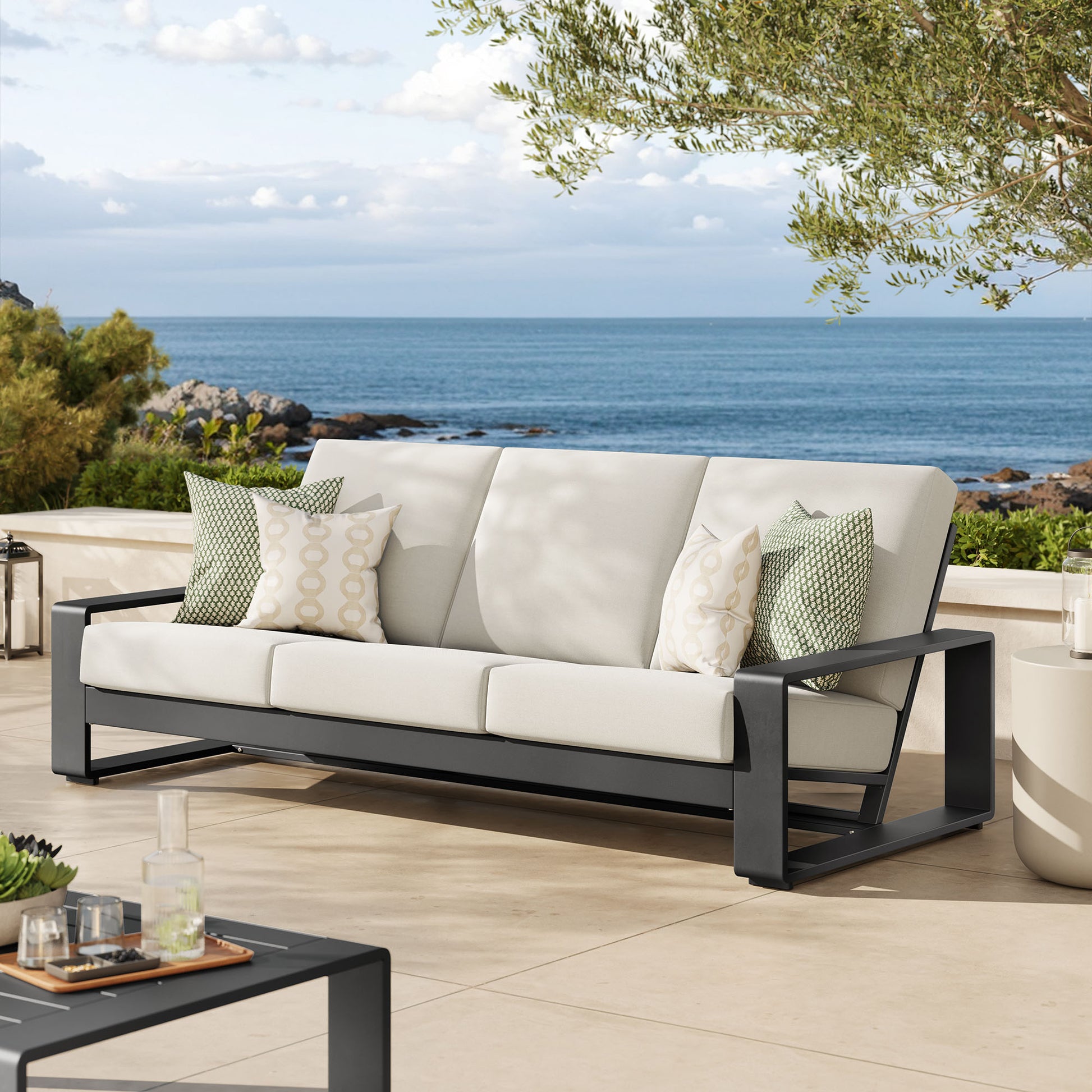 Lirienne Outdoor Patio Aluminum Sofa by Modway EEI-7302 FredCo