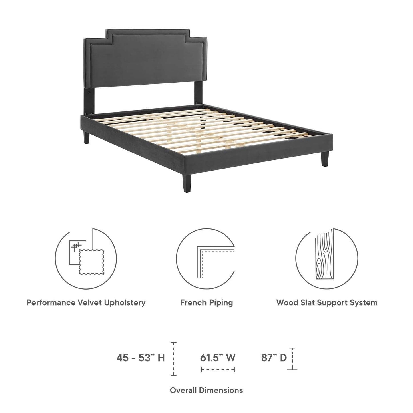 Liva Performance Velvet Twin Bed, MOD-6801 FredCo