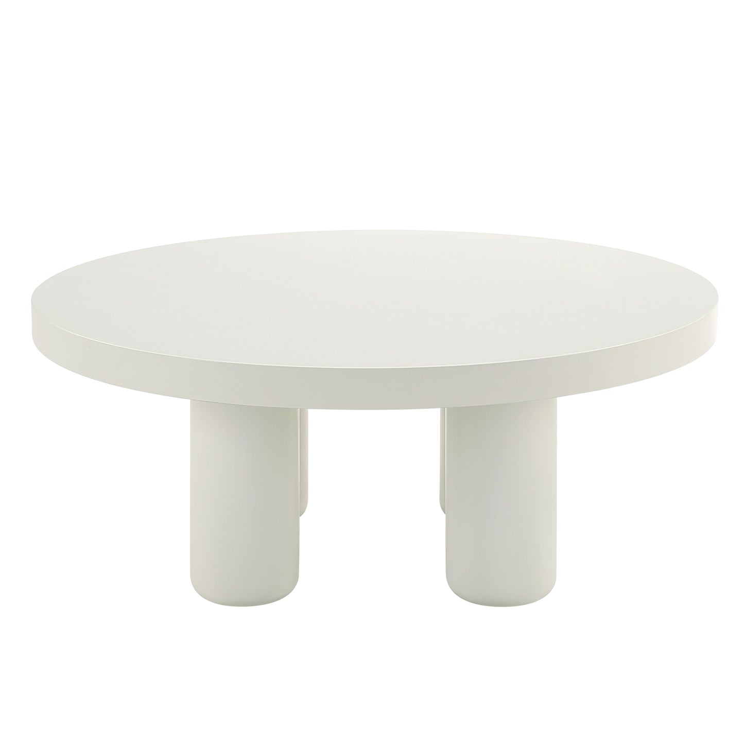 Loanna White Finish Coffee Table FredCo